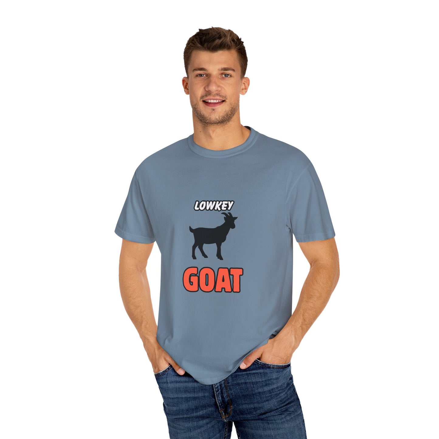 GOAT Unisex Garment-Dyed T-Shirt, Funny Tee for Animal Lovers, Gifts for Friends, CasualWear, Lowkey Humor Shirt