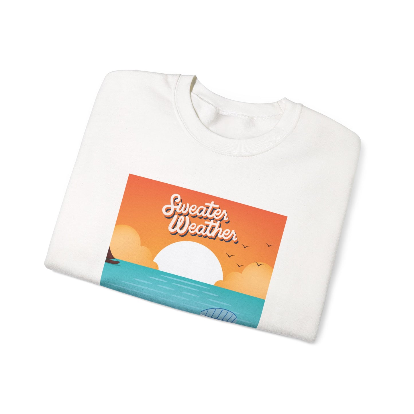 Cozy Beach Vibes Crewneck Sweatshirt - Perfect for Autumn Outings, Sweatshirt Weather, Unisex Gift, Warm Layering