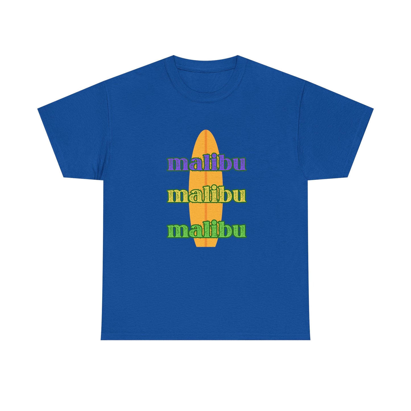 Malibu Vibe Unisex Heavy Cotton Tee | Beachwear, Casual T-Shirt, Surfing Apparel, Graphic Summer Shirt, Gift for Ocean Lovers