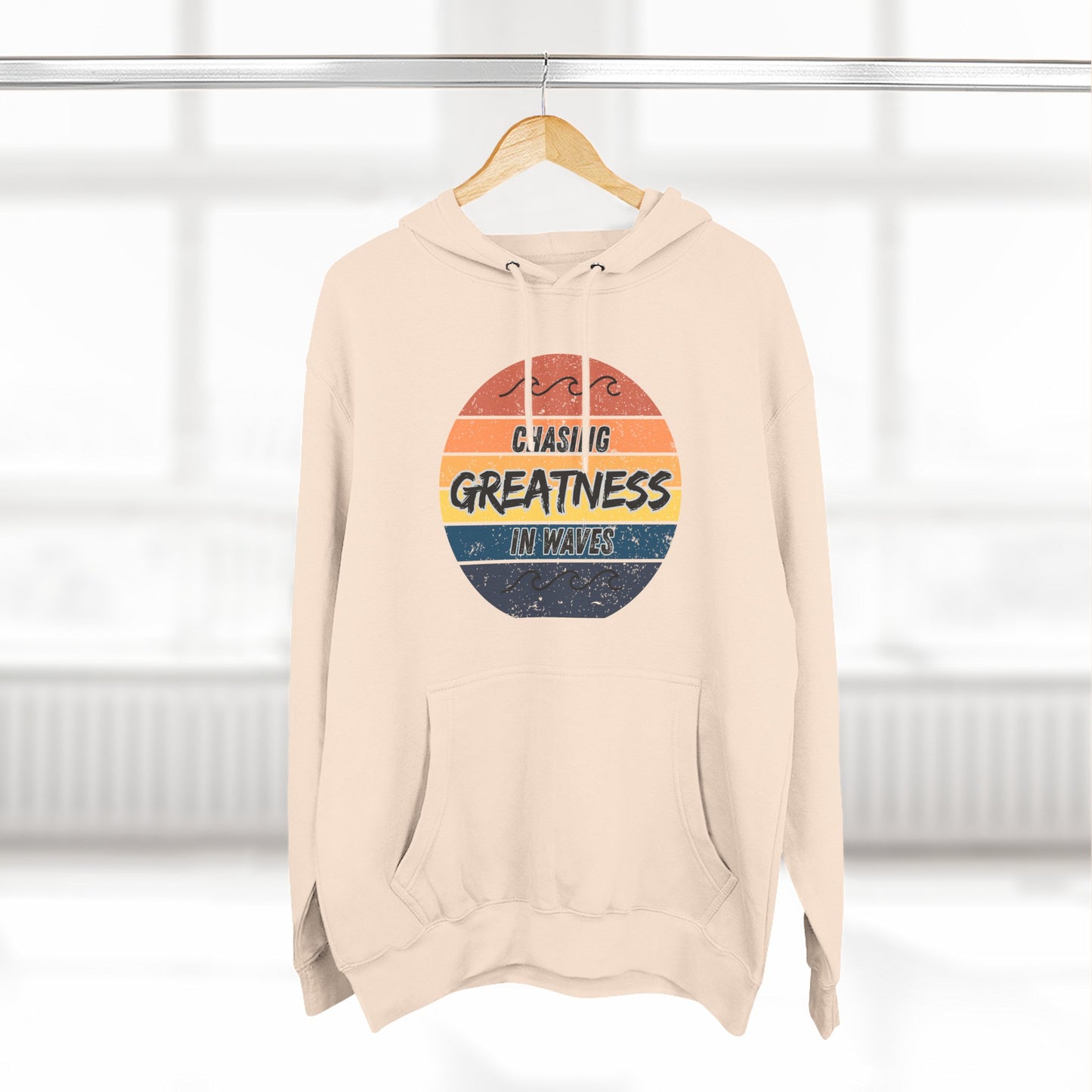 Chasing Greatness Fleece Hoodie | Inspirational Sweater for Motivation | Gifts for Athletes, Fitness Lovers, Cozy Casual Wear