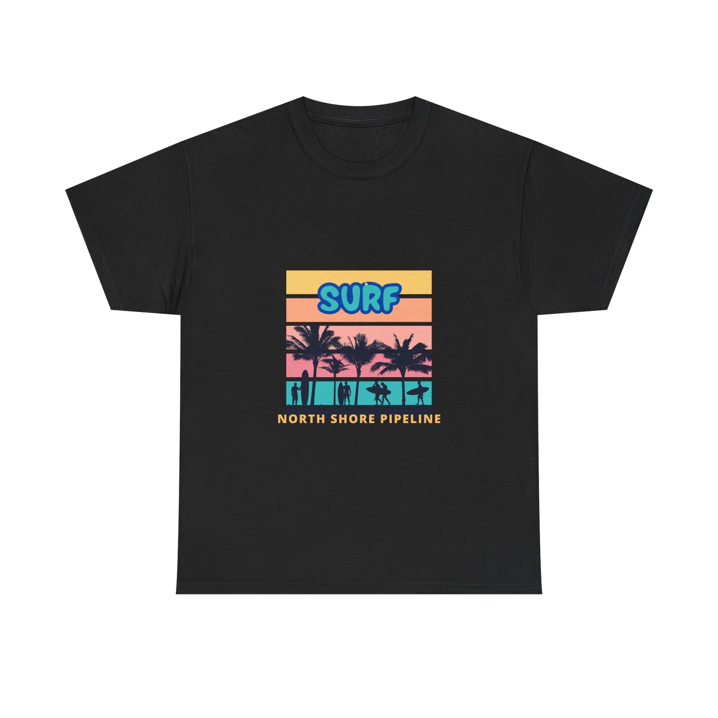 Surf North Shore Tee | Unisex Cotton Shirt, Beachwear, Summer Vibe, Gift for Surfers, Travel T-Shirt, Casual Style