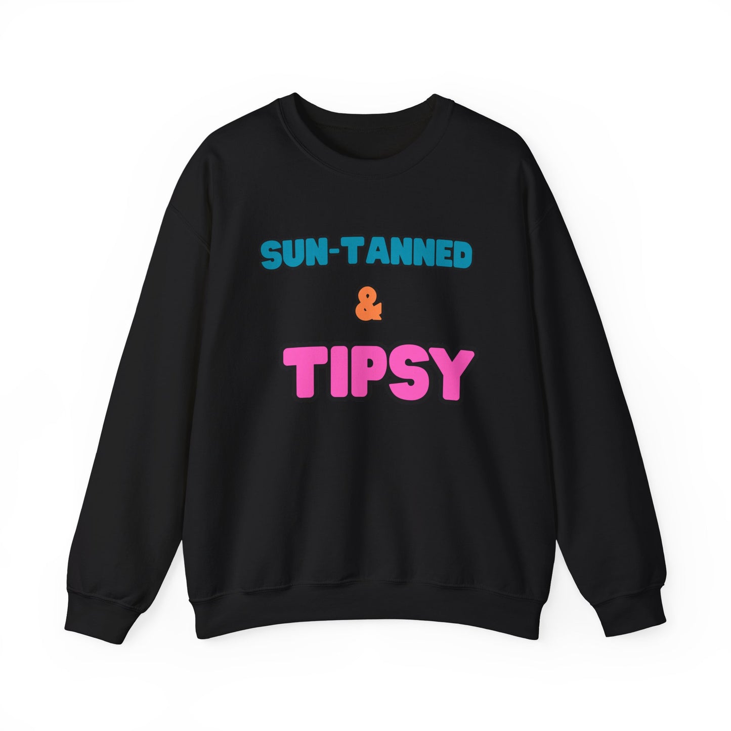 Sun-Tanned & Tipsy Sweatshirt - Summer Vibes, Unisex Pullover, Gift for Friends, Beachwear, Casual Style, Party Ready