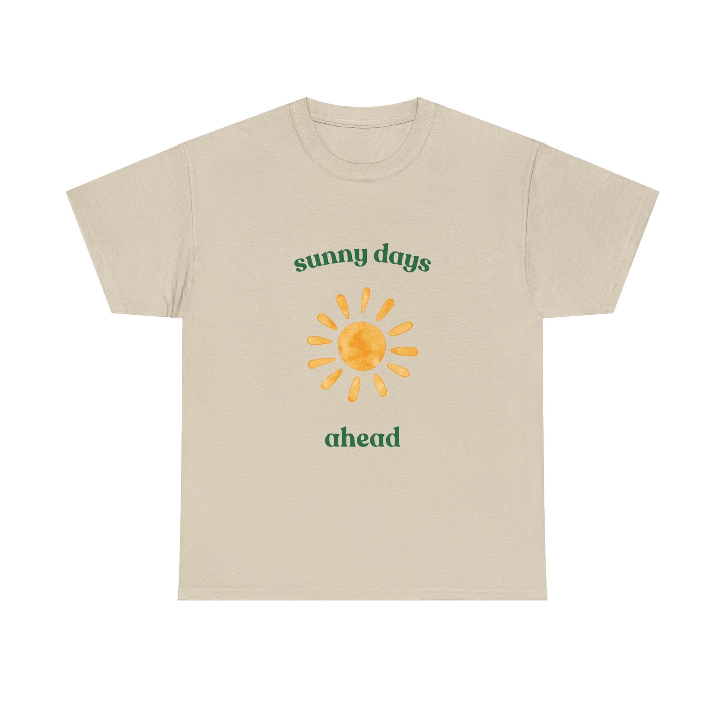 Sunny Days Unisex Heavy Cotton Tee, Casual Wear, Summer T-Shirt, Positive Vibes, Gift for Friends, Relaxed Fit