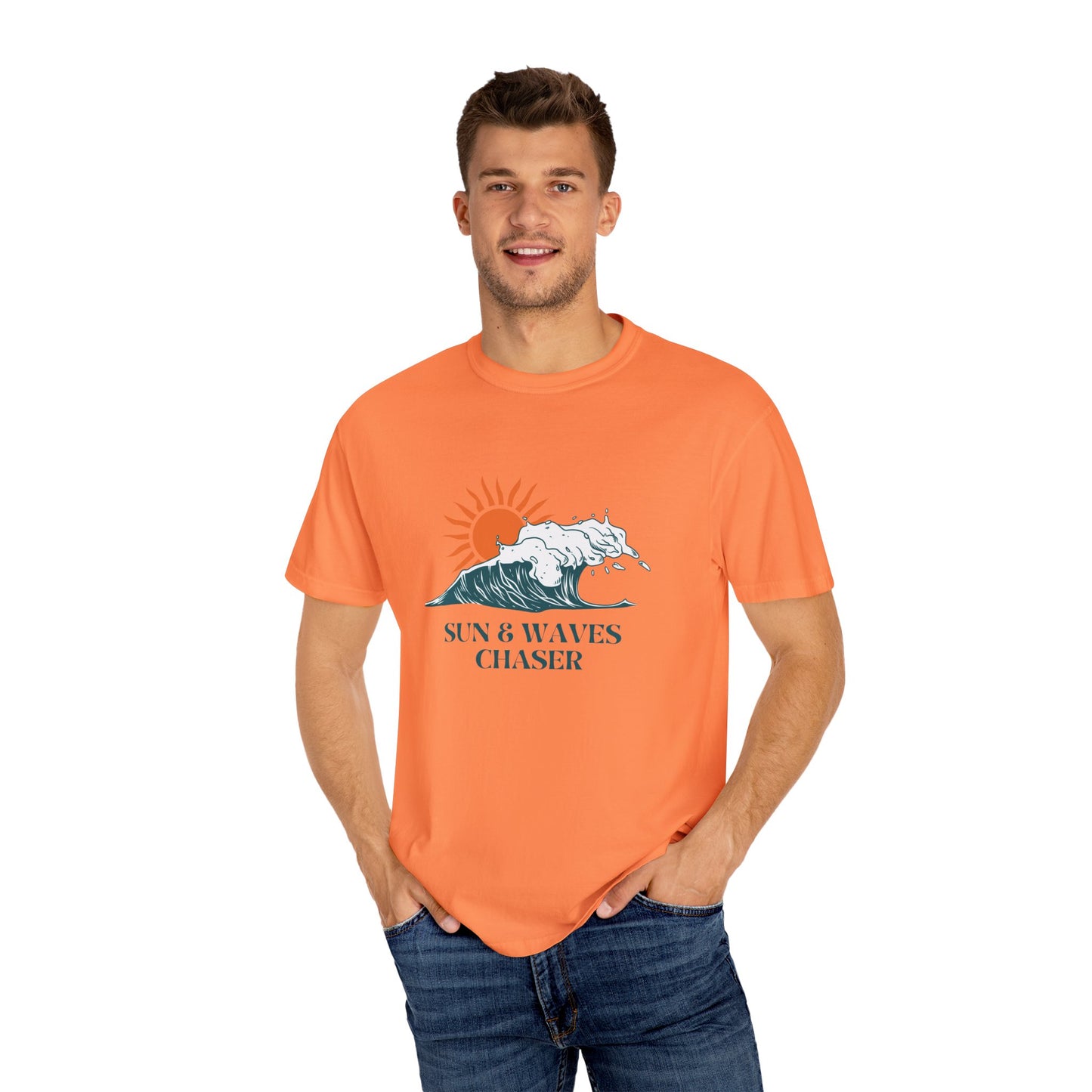 Sun & Waves Chaser Unisex T-Shirt, Beach Vibes Shirt, Summer Casual Wear, Surfing Apparel, Gift for Ocean Lovers