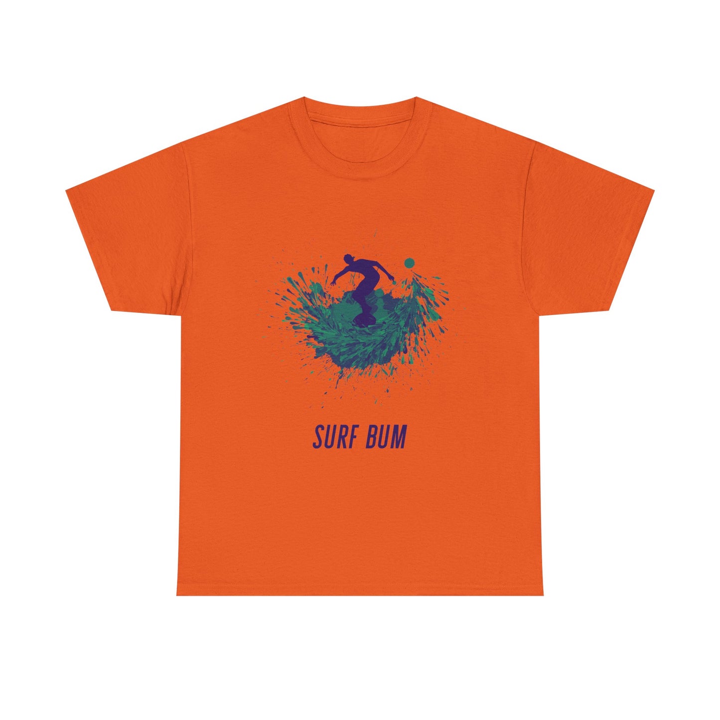 Surf Bum Unisex Heavy Cotton Tee, Beach T-Shirt, Surfing Apparel, Casual Summer Wear, Gift for Surfers, Coastal Lifestyle