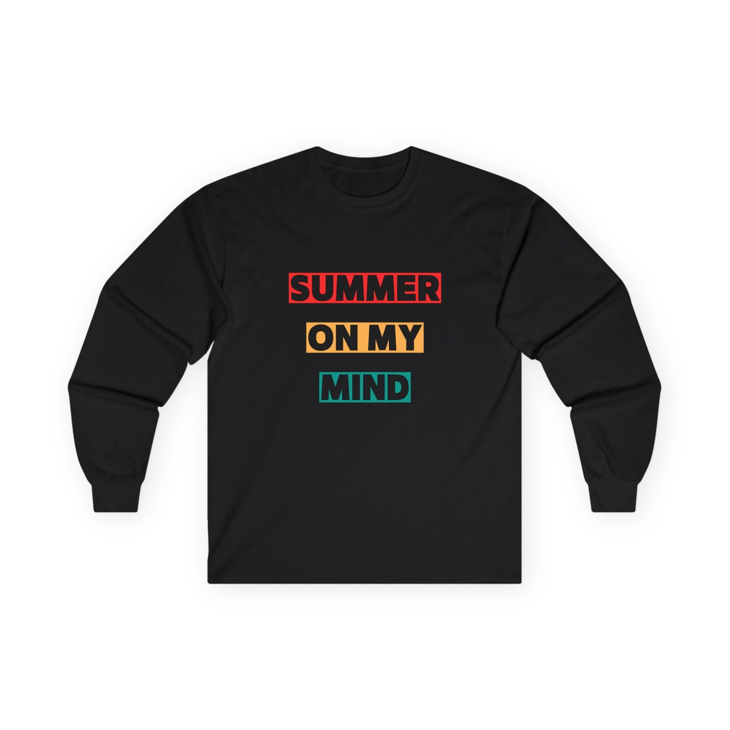 Summer Vibe Long Sleeve Tee, Unisex Summer Shirt, Casual Tee, Perfect for Beach Days, Gift for Him and Her, Relaxed Summer Fashion