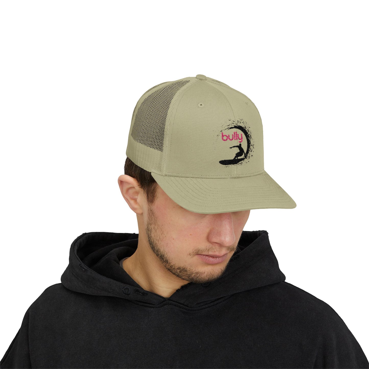 Surf Bully Stylish Snapback Trucker Cap with Unique Design, Perfect for Outdoor Adventures, Casual Wear, and Gifts