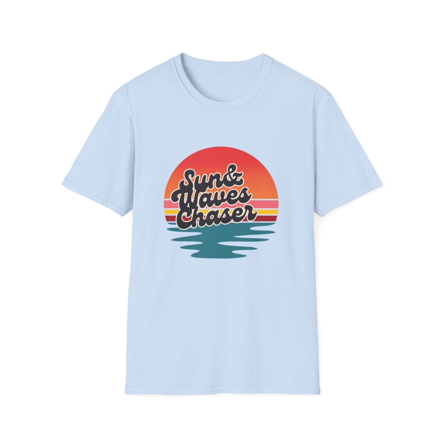 Sun & Waves Chaser T-Shirt, Beach Surf Tee for Men, Beach Surf Tee for Women, Ocean Lover Gift, Summer Vacation Apparel, Summer T-shirt