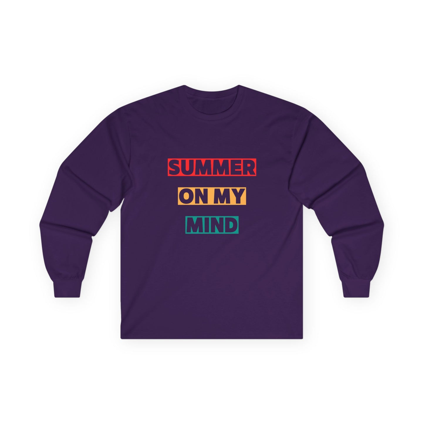 Summer Vibe Long Sleeve Tee, Unisex Summer Shirt, Casual Tee, Perfect for Beach Days, Gift for Him and Her, Relaxed Summer Fashion