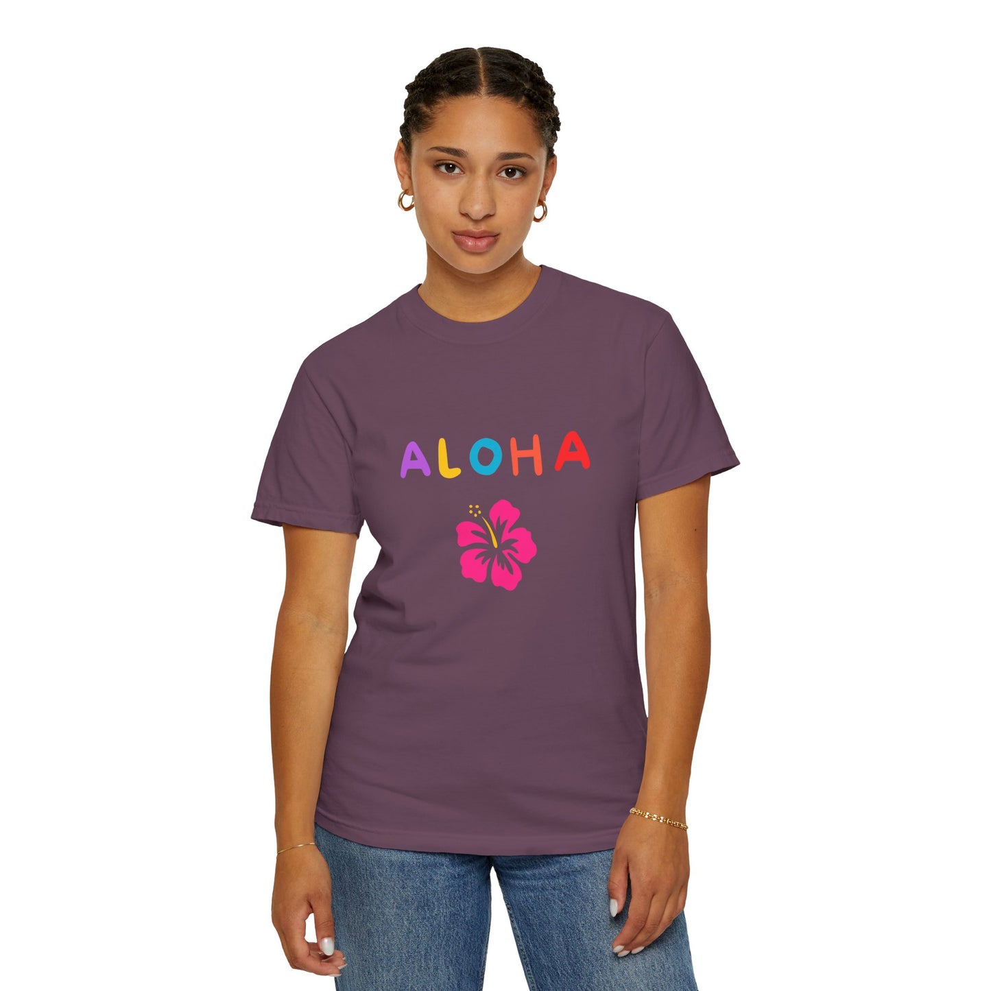 Aloha Vibe T-shirt, Hawaii Shirt, Women T-shirt, Summer Clothing, Vintage Style Top, Beach T-Shirt