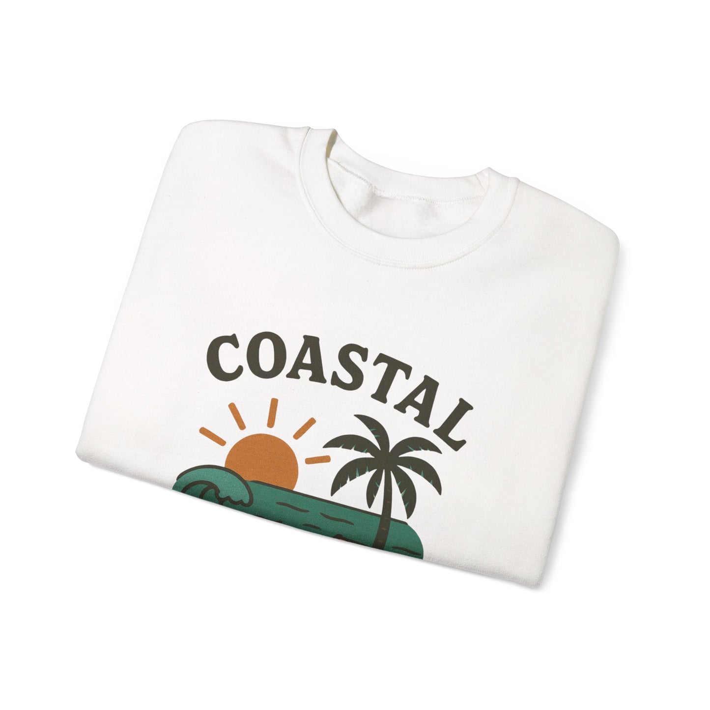 Coastal Chill Crewneck Sweatshirt - Perfect for Beach Lovers, Summer Vibes, Relaxation, Gifts, Outdoor Adventures