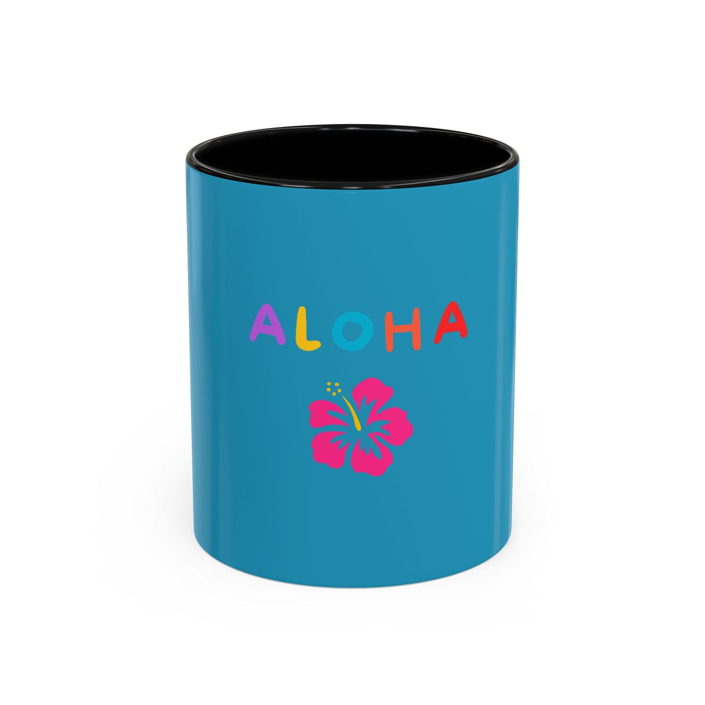 Hibiscus Aloha Coffee Mug, Hawaiian Floral Ceramic Cup, Tropical Drinkware, Floral Kitchen Decor, Gift for Coffee Lover