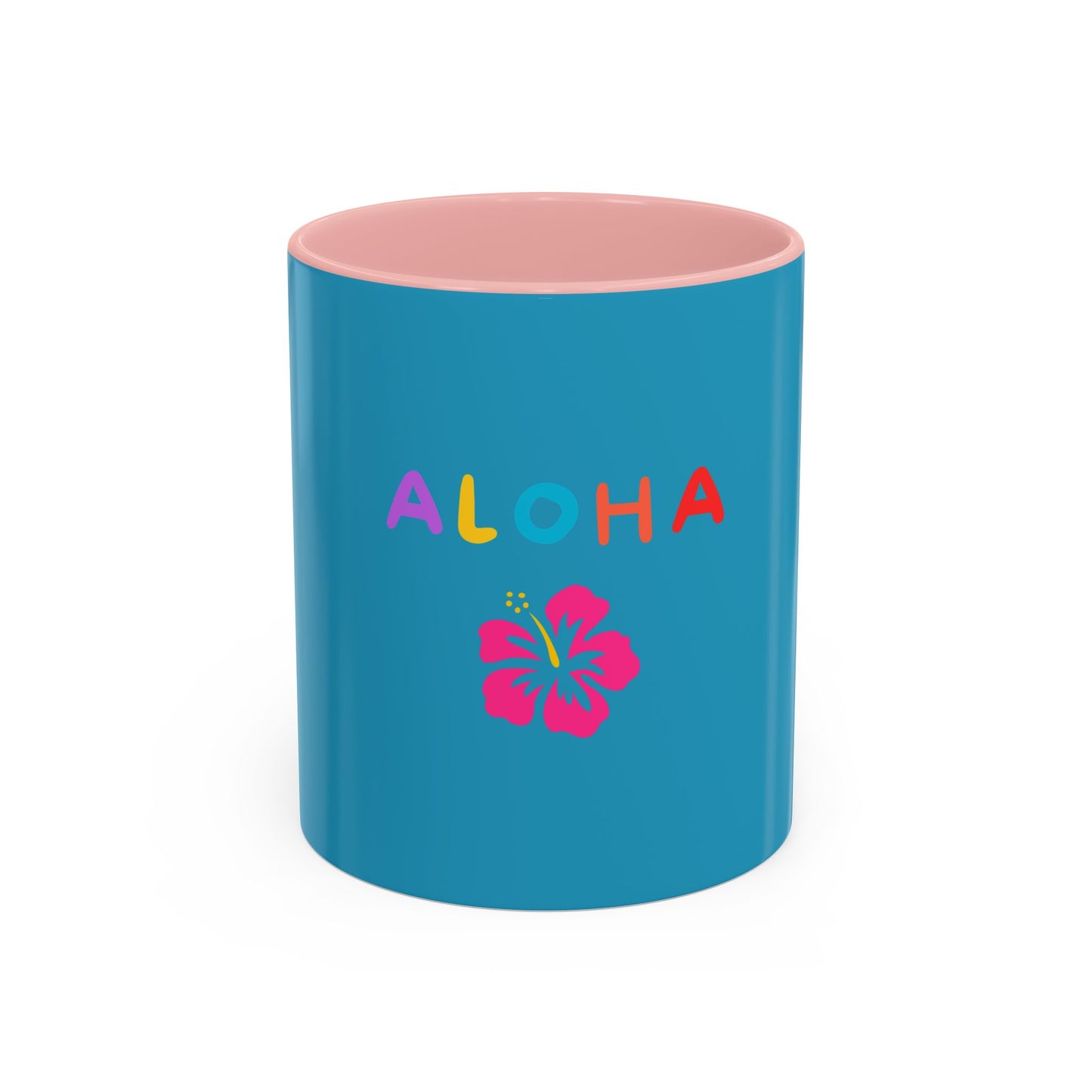 Hibiscus Aloha Coffee Mug, Hawaiian Floral Ceramic Cup, Tropical Drinkware, Floral Kitchen Decor, Gift for Coffee Lover