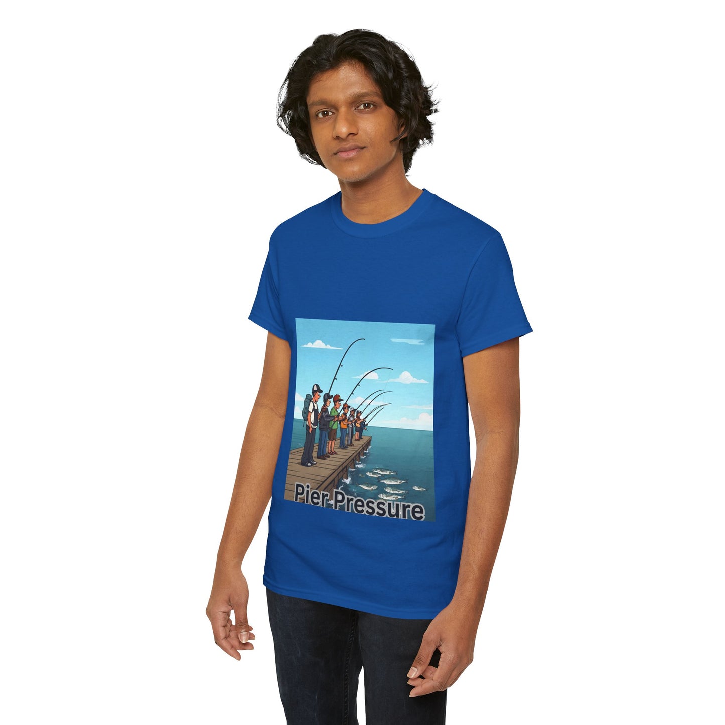 Pier Pressure Fishing T-Shirt, Funny Fishing Tee, Unisex Cotton Tee, Outdoor Adventure Shirt, Gift for Fishermen