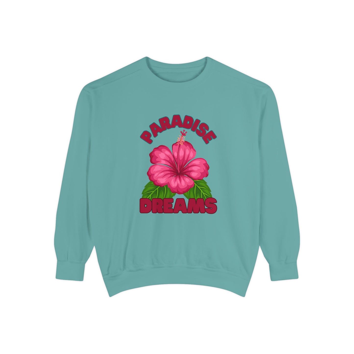 Paradise Dreams Sweatshirt, Comfort Wear, Relaxed Fit, Summer Fashion, Beach Vibes, Gift for Nature Lovers