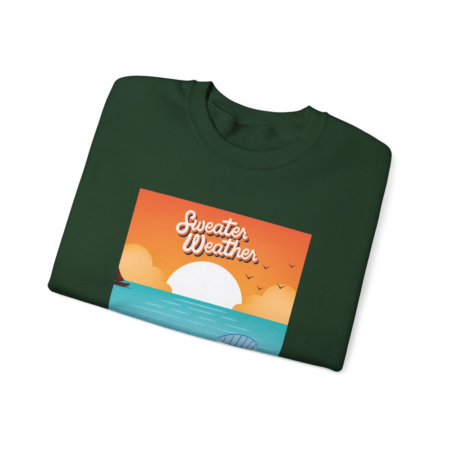 Cozy Beach Vibes Crewneck Sweatshirt - Perfect for Autumn Outings, Sweatshirt Weather, Unisex Gift, Warm Layering