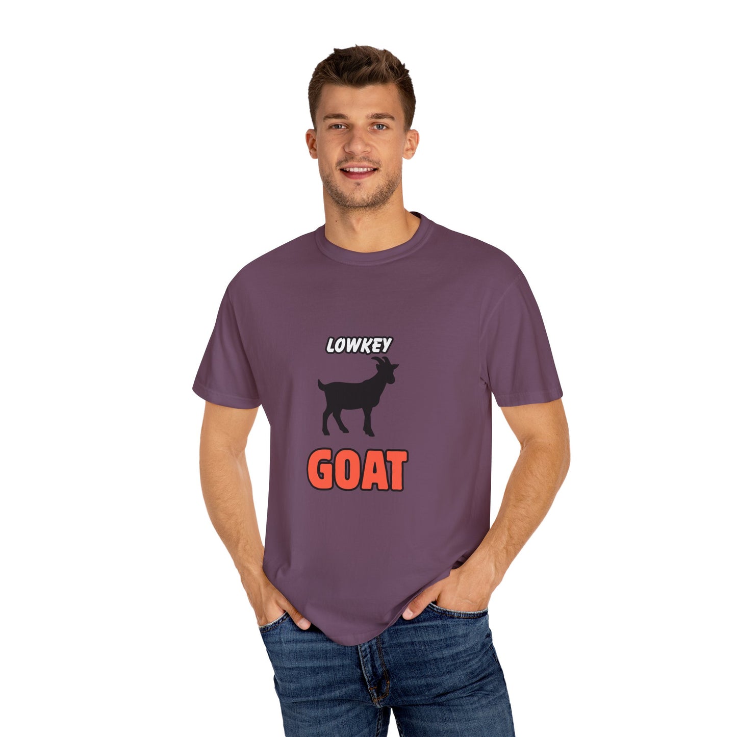 GOAT Unisex Garment-Dyed T-Shirt, Funny Tee for Animal Lovers, Gifts for Friends, CasualWear, Lowkey Humor Shirt