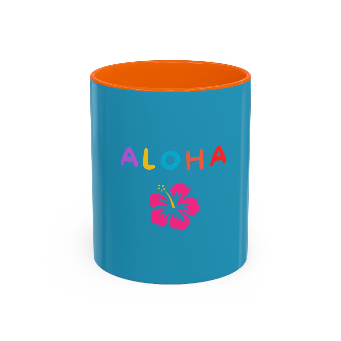 Hibiscus Aloha Coffee Mug, Hawaiian Floral Ceramic Cup, Tropical Drinkware, Floral Kitchen Decor, Gift for Coffee Lover