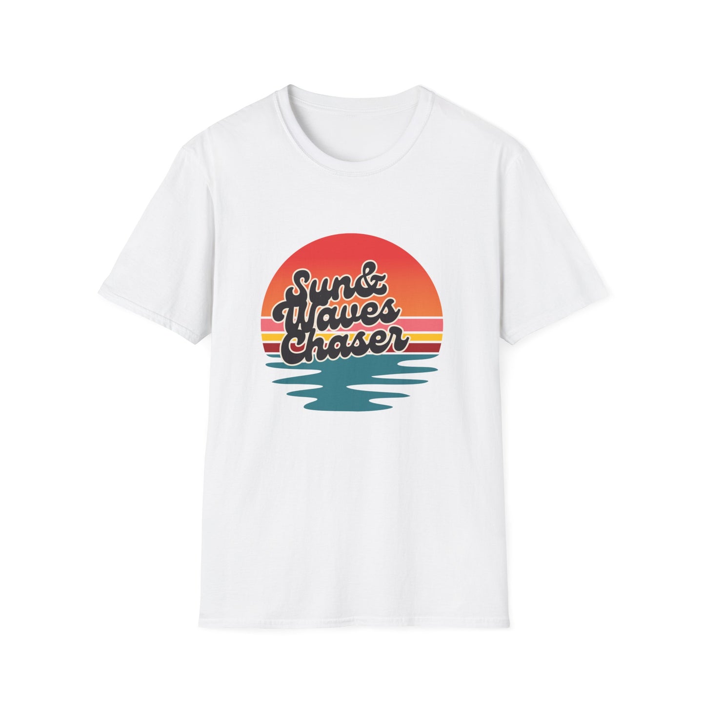 Sun & Waves Chaser T-Shirt, Beach Surf Tee for Men, Beach Surf Tee for Women, Ocean Lover Gift, Summer Vacation Apparel, Summer T-shirt