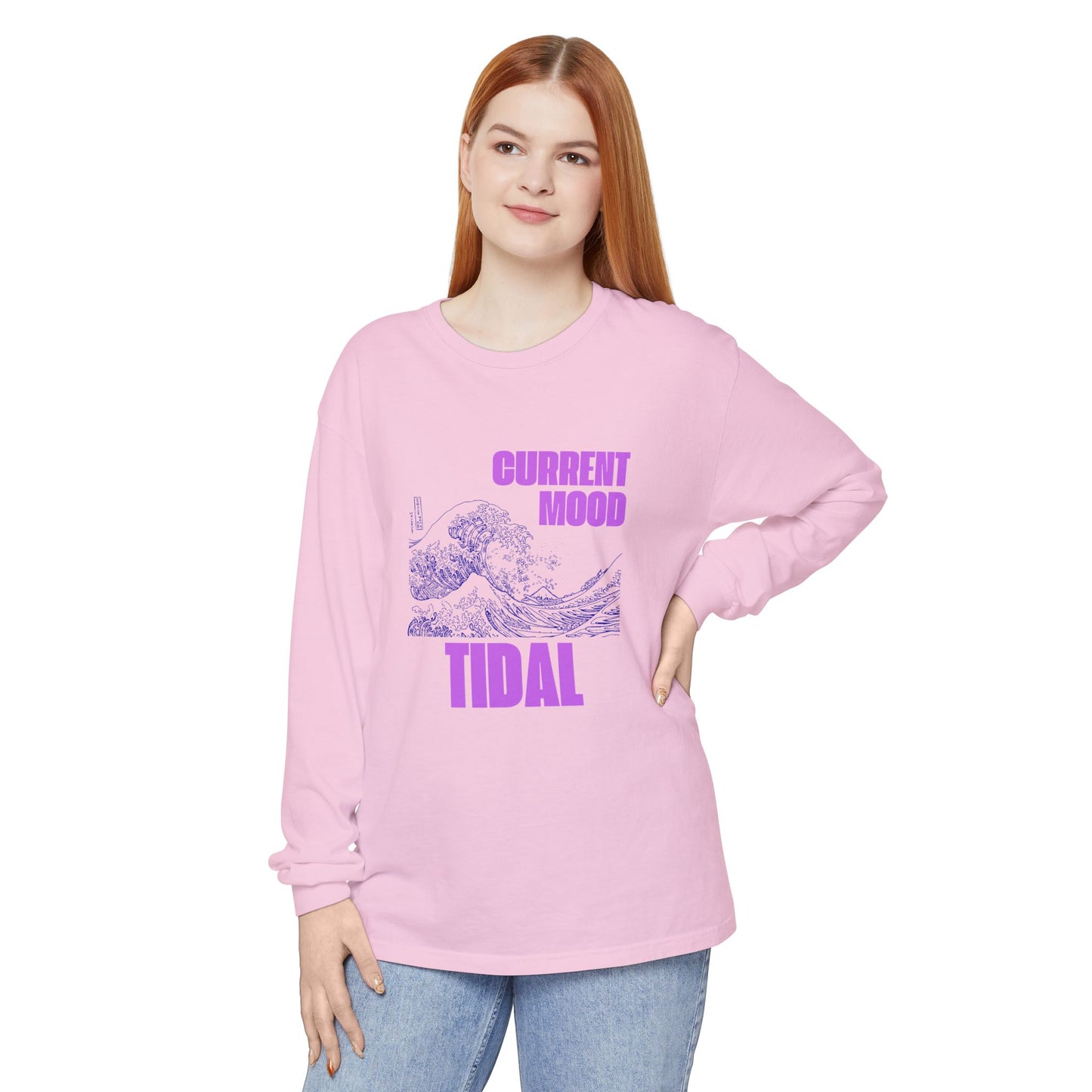Tidal Mood Women's-Shirt, long sleeve tees, graphic t-shirt, everyday apparel