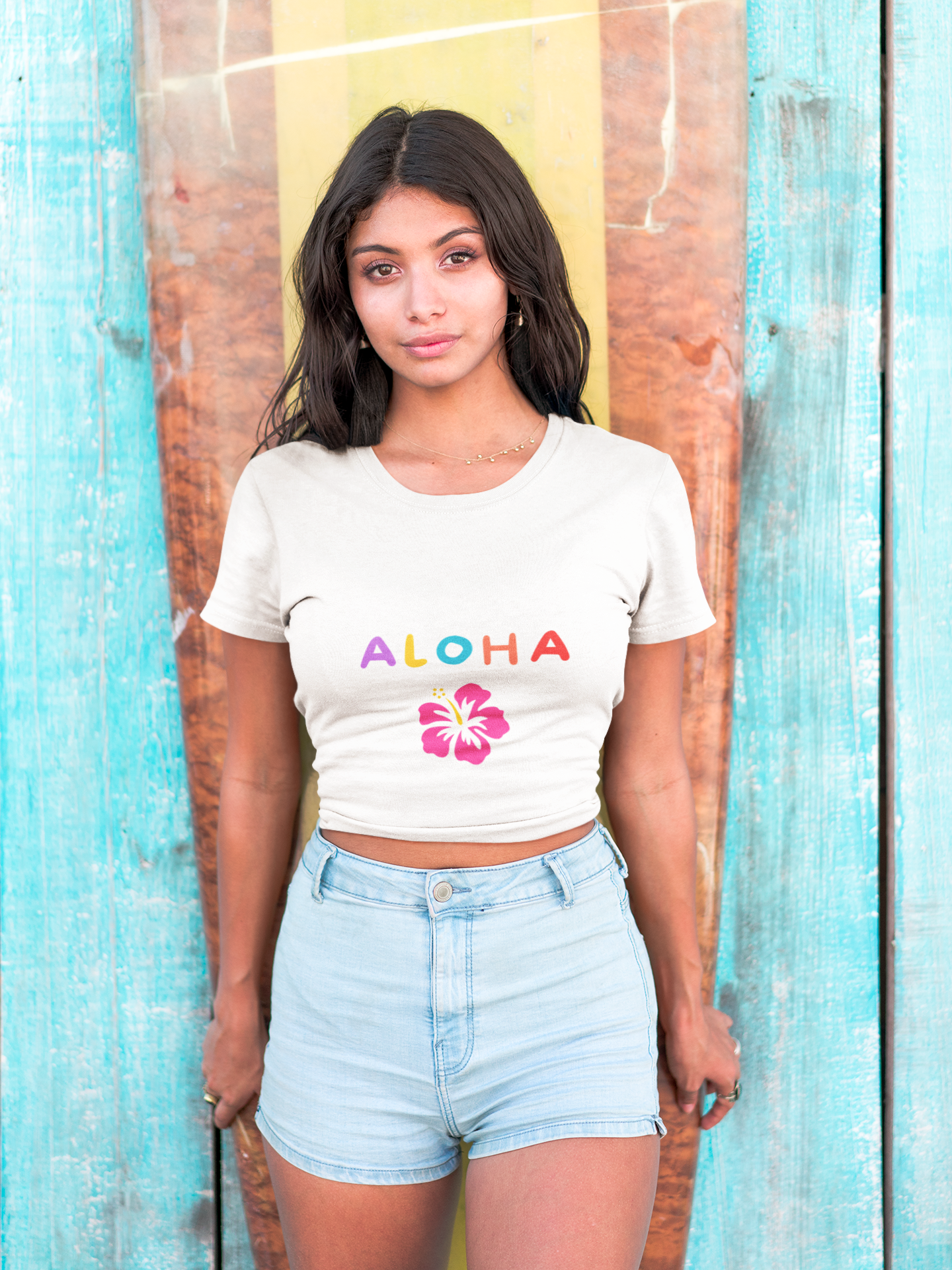 Aloha Vibe T-shirt, Hawaii Shirt, Women T-shirt, Summer Clothing, Vintage Style Top, Beach T-Shirt
