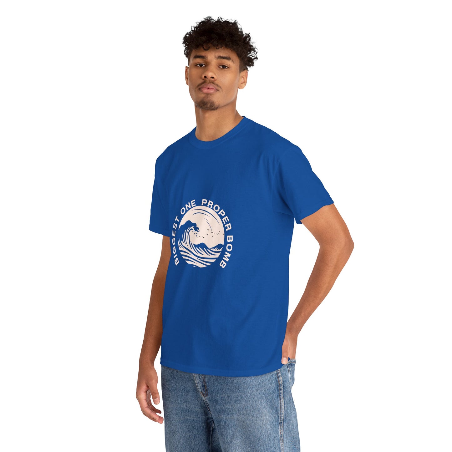 Ocean Wave Graphic Tee, Relaxed Fit Cotton Shirt, Summer Apparel, Casual Wear, Beach Lover Gift