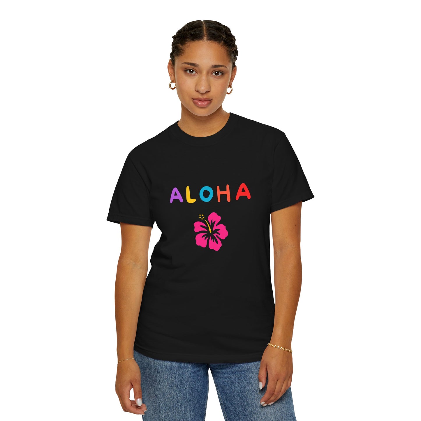Aloha Vibe T-shirt, Hawaii Shirt, Women T-shirt, Summer Clothing, Vintage Style Top, Beach T-Shirt