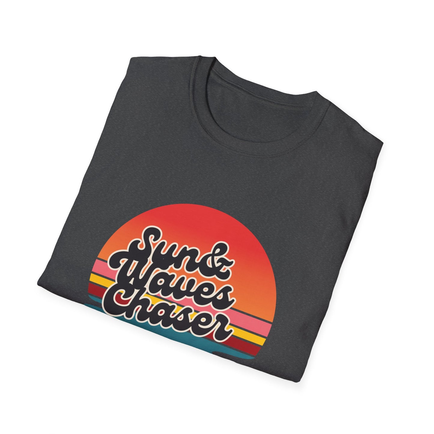 Sun & Waves Chaser T-Shirt, Beach Surf Tee for Men, Beach Surf Tee for Women, Ocean Lover Gift, Summer Vacation Apparel, Summer T-shirt
