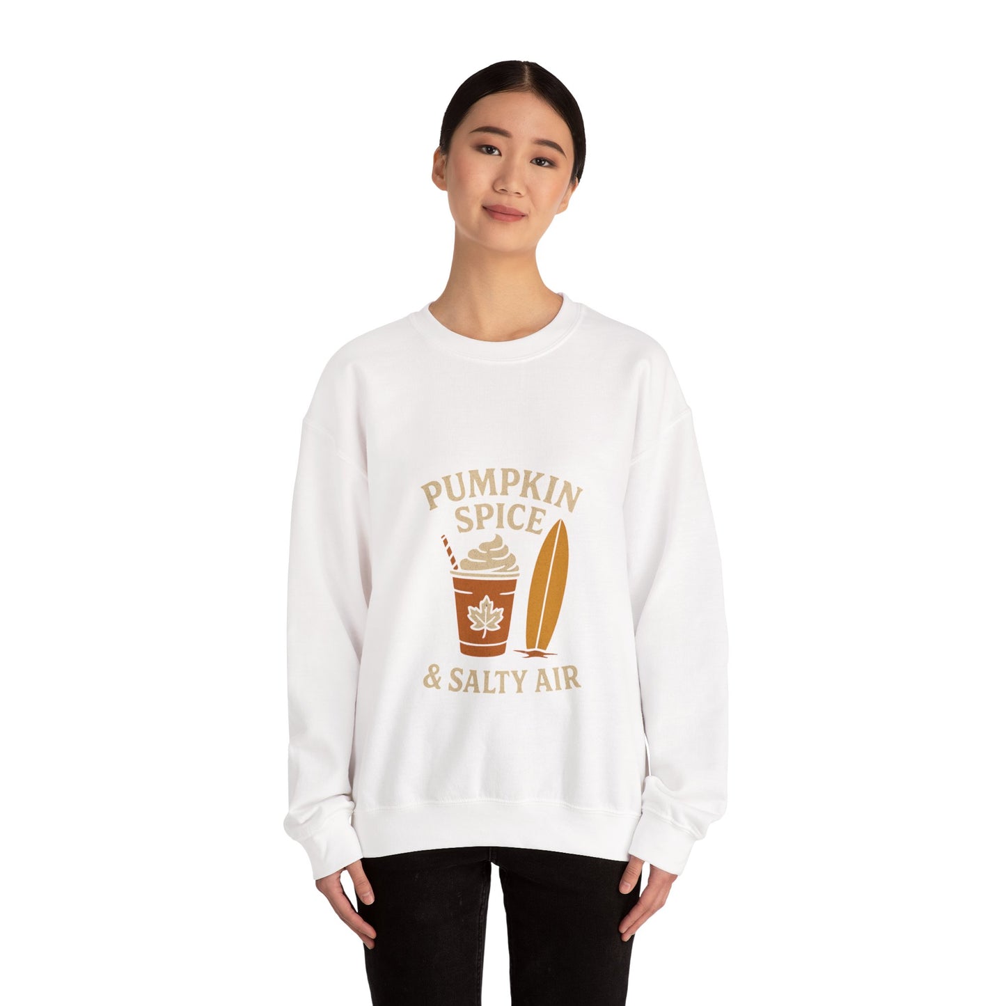 Cozy Pumpkin Spice Sweatshirt for Fall Vibes, Perfect for Autumn, Thanksgiving, Casual Wear, Gift for Her, Beach Bonfire
