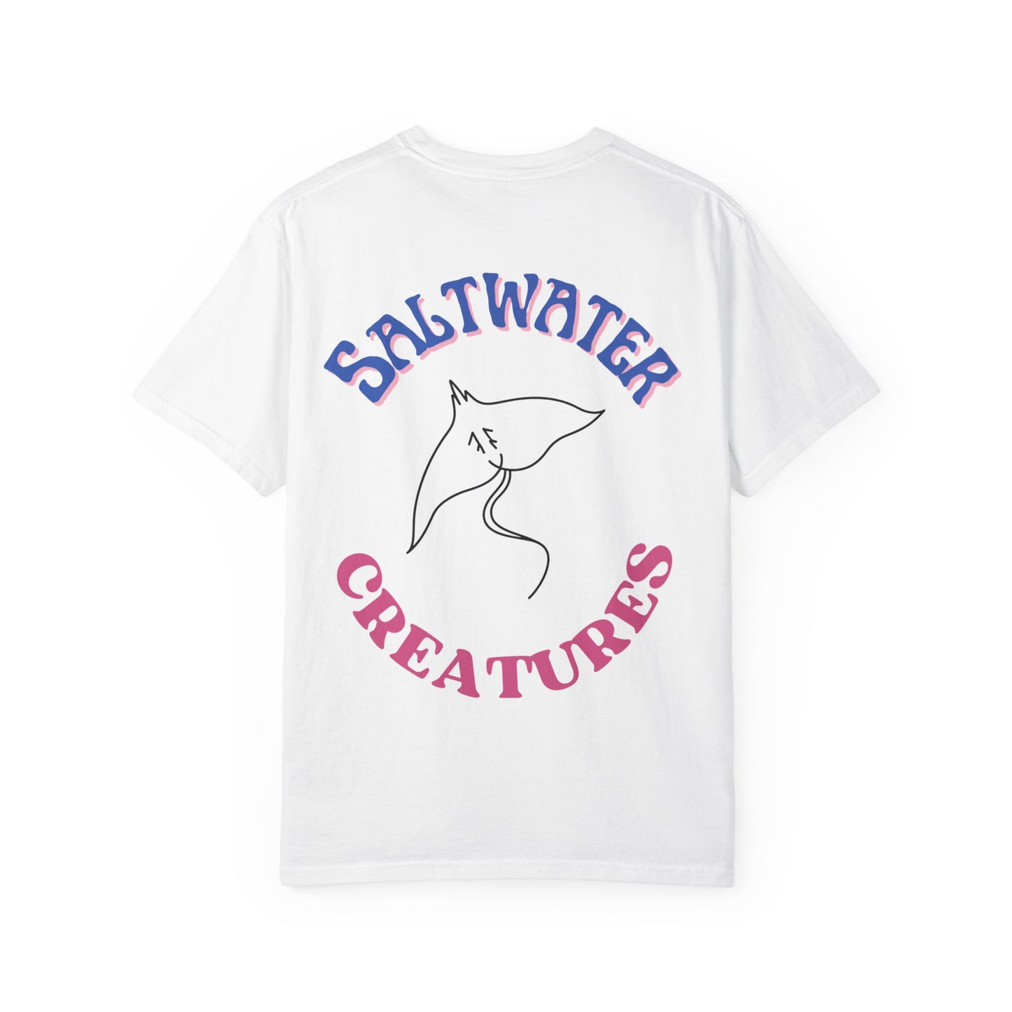 Saltwater Creatures Unisex Garment-Dyed T-Shirt, Beach Vibes Shirt, Summer Apparel, Ocean Lover Gift, Casual Wear for Fun Days