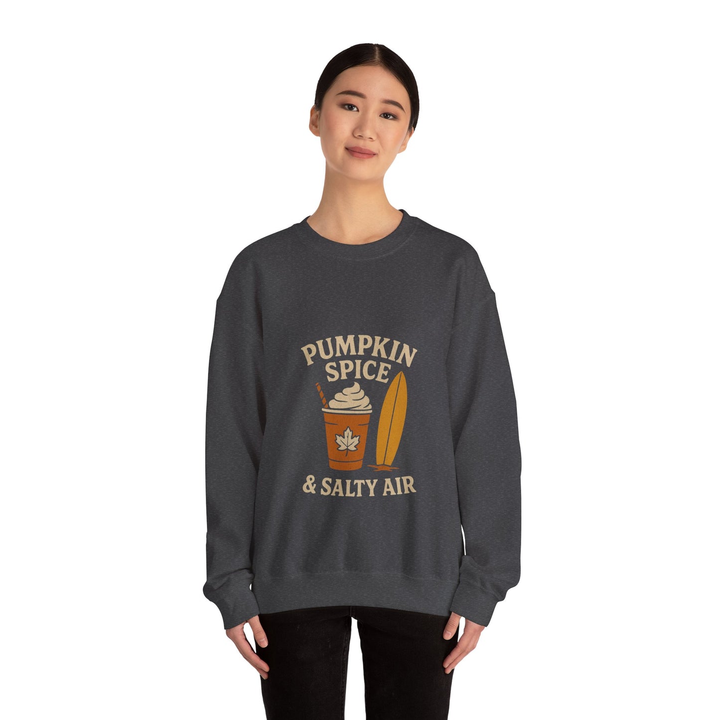 Cozy Pumpkin Spice Sweatshirt for Fall Vibes, Perfect for Autumn, Thanksgiving, Casual Wear, Gift for Her, Beach Bonfire