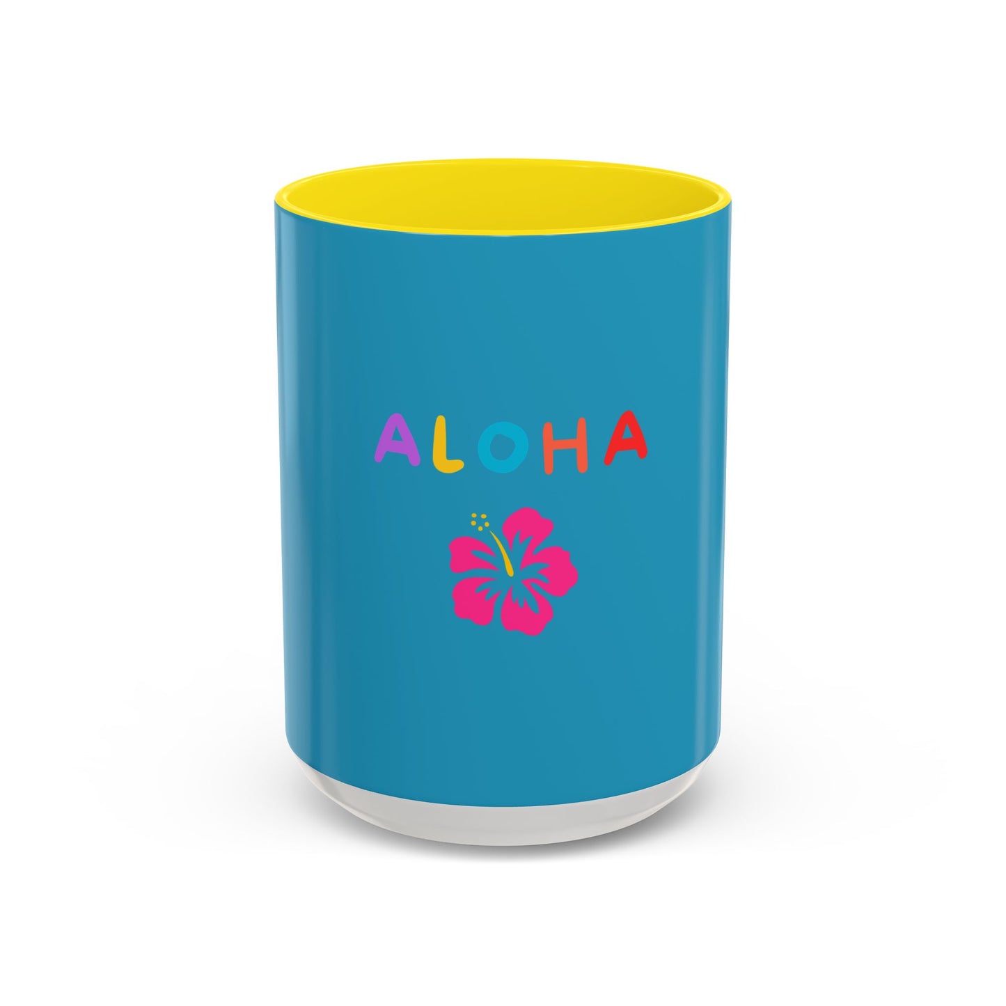 Hibiscus Aloha Coffee Mug, Hawaiian Floral Ceramic Cup, Tropical Drinkware, Floral Kitchen Decor, Gift for Coffee Lover