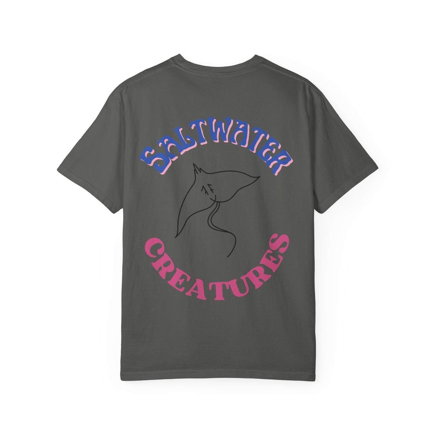 Saltwater Creatures Unisex Garment-Dyed T-Shirt, Beach Vibes Shirt, Summer Apparel, Ocean Lover Gift, Casual Wear for Fun Days