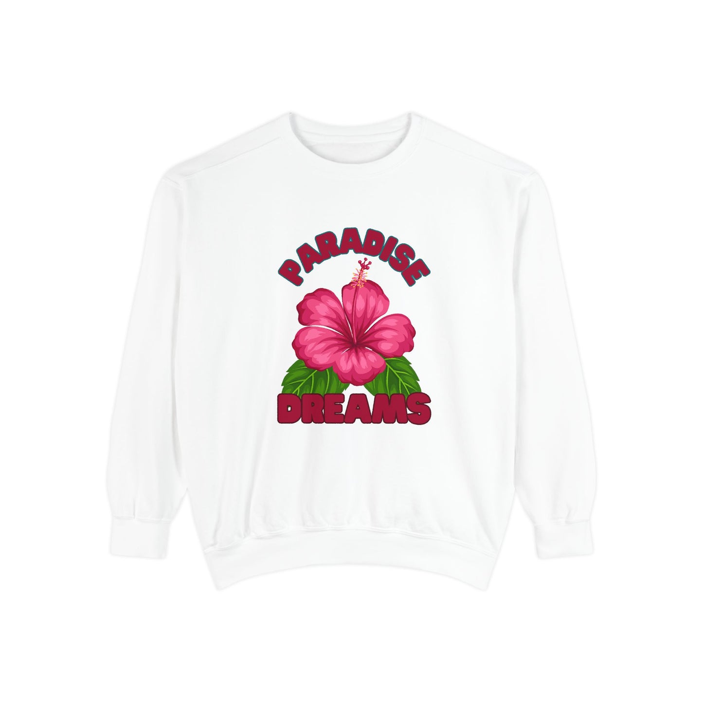Paradise Dreams Sweatshirt, Comfort Wear, Relaxed Fit, Summer Fashion, Beach Vibes, Gift for Nature Lovers