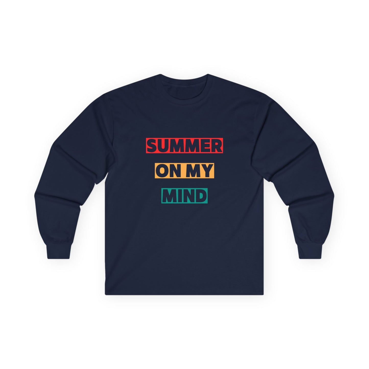 Summer Vibe Long Sleeve Tee, Unisex Summer Shirt, Casual Tee, Perfect for Beach Days, Gift for Him and Her, Relaxed Summer Fashion