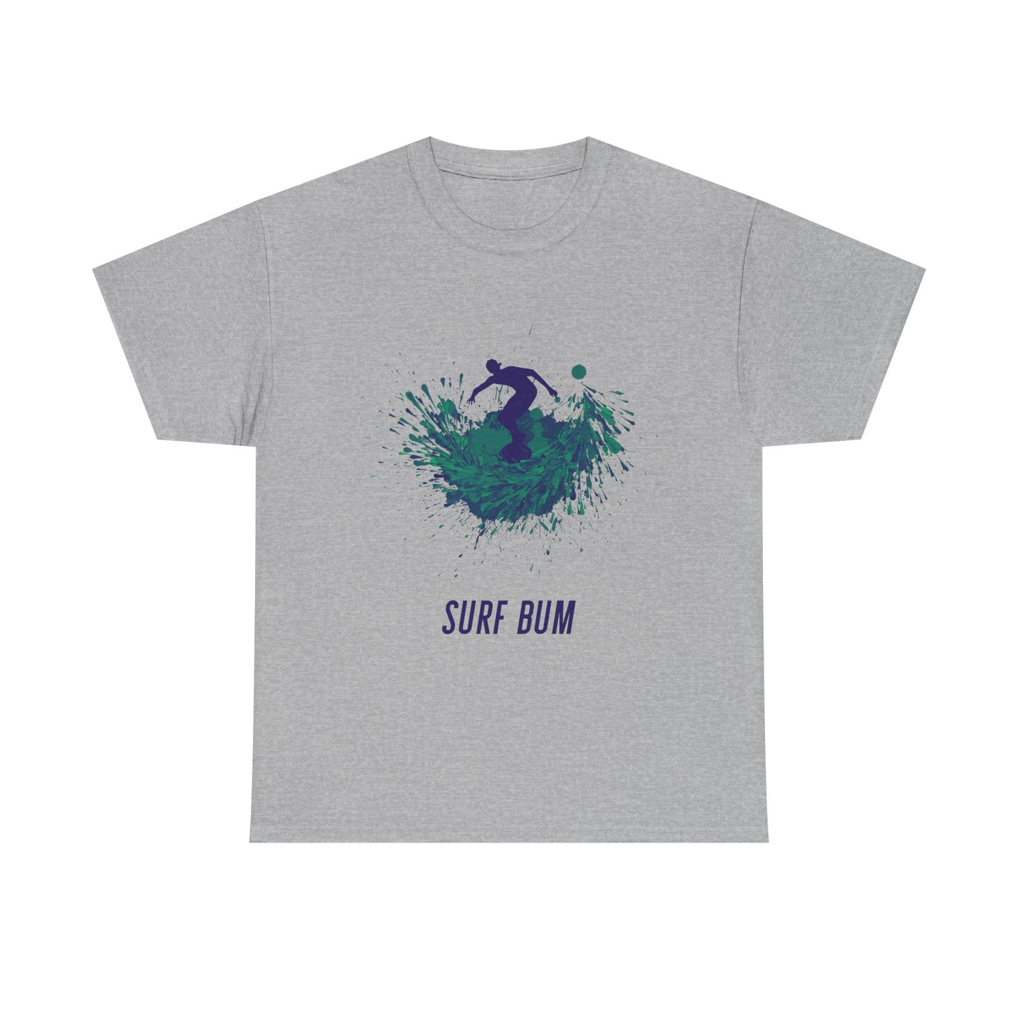Surf Bum Unisex Heavy Cotton Tee, Beach T-Shirt, Surfing Apparel, Casual Summer Wear, Gift for Surfers, Coastal Lifestyle