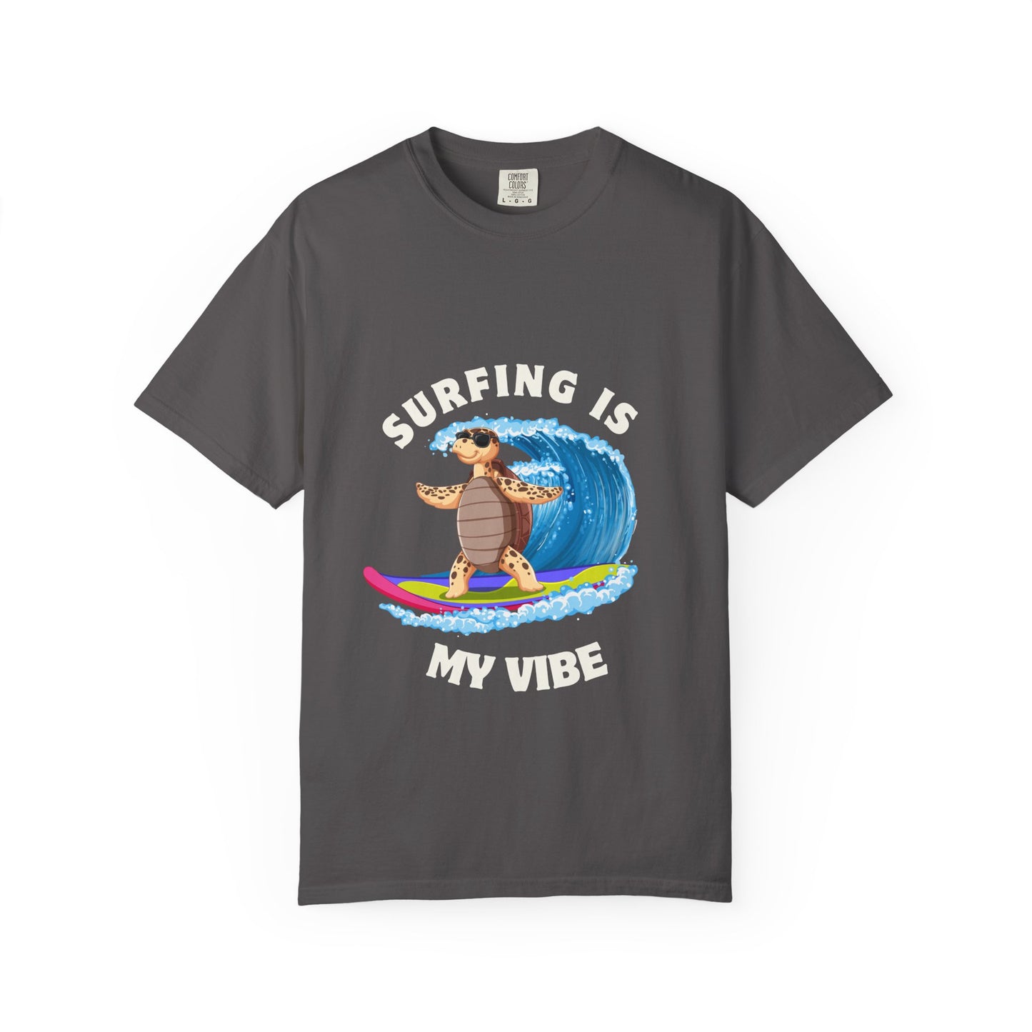 Surfing Vibe T-Shirt, Unisex Garment-Dyed Tee, Beach Apparel, Summer Fashion, Surf Lover Gift, Casual Wear