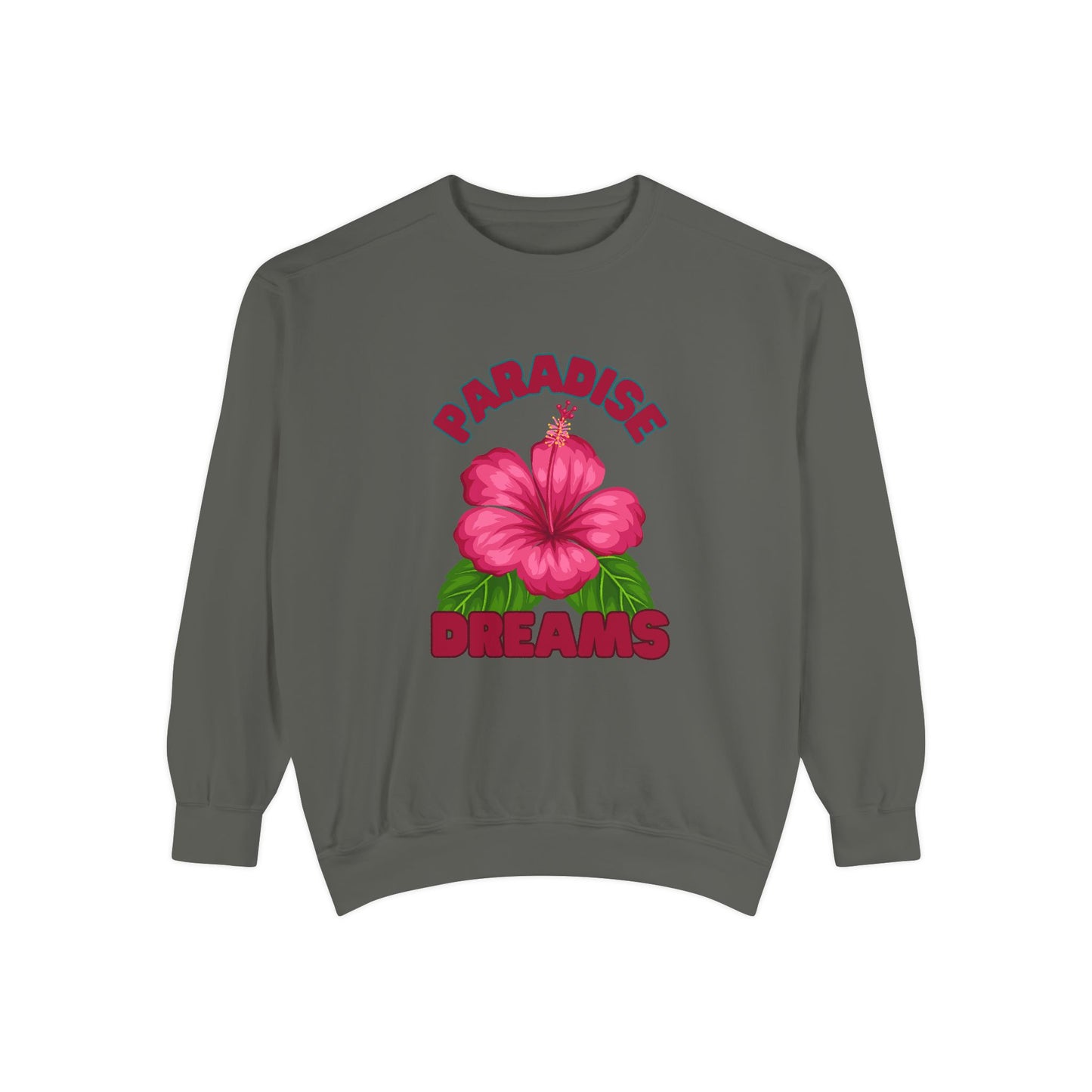 Paradise Dreams Sweatshirt, Comfort Wear, Relaxed Fit, Summer Fashion, Beach Vibes, Gift for Nature Lovers