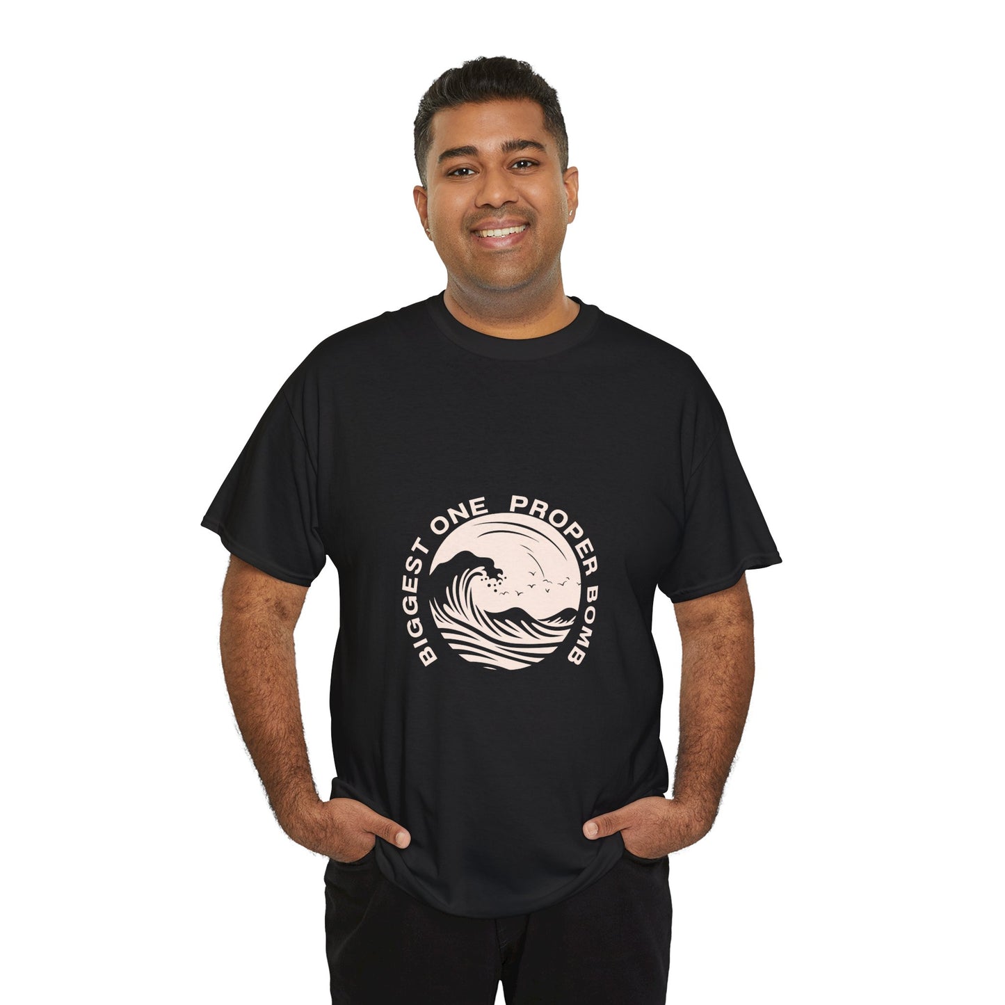 Ocean Wave Graphic Tee, Relaxed Fit Cotton Shirt, Summer Apparel, Casual Wear, Beach Lover Gift