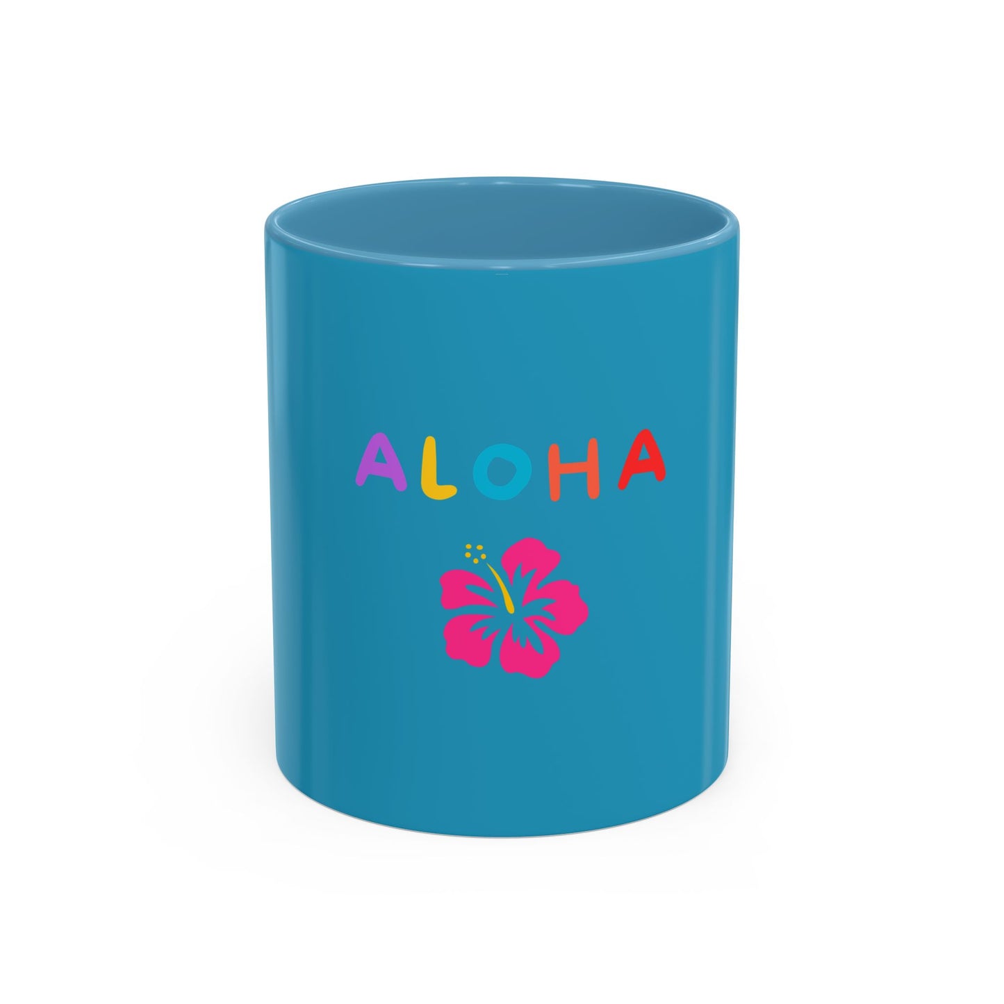 Hibiscus Aloha Coffee Mug, Hawaiian Floral Ceramic Cup, Tropical Drinkware, Floral Kitchen Decor, Gift for Coffee Lover