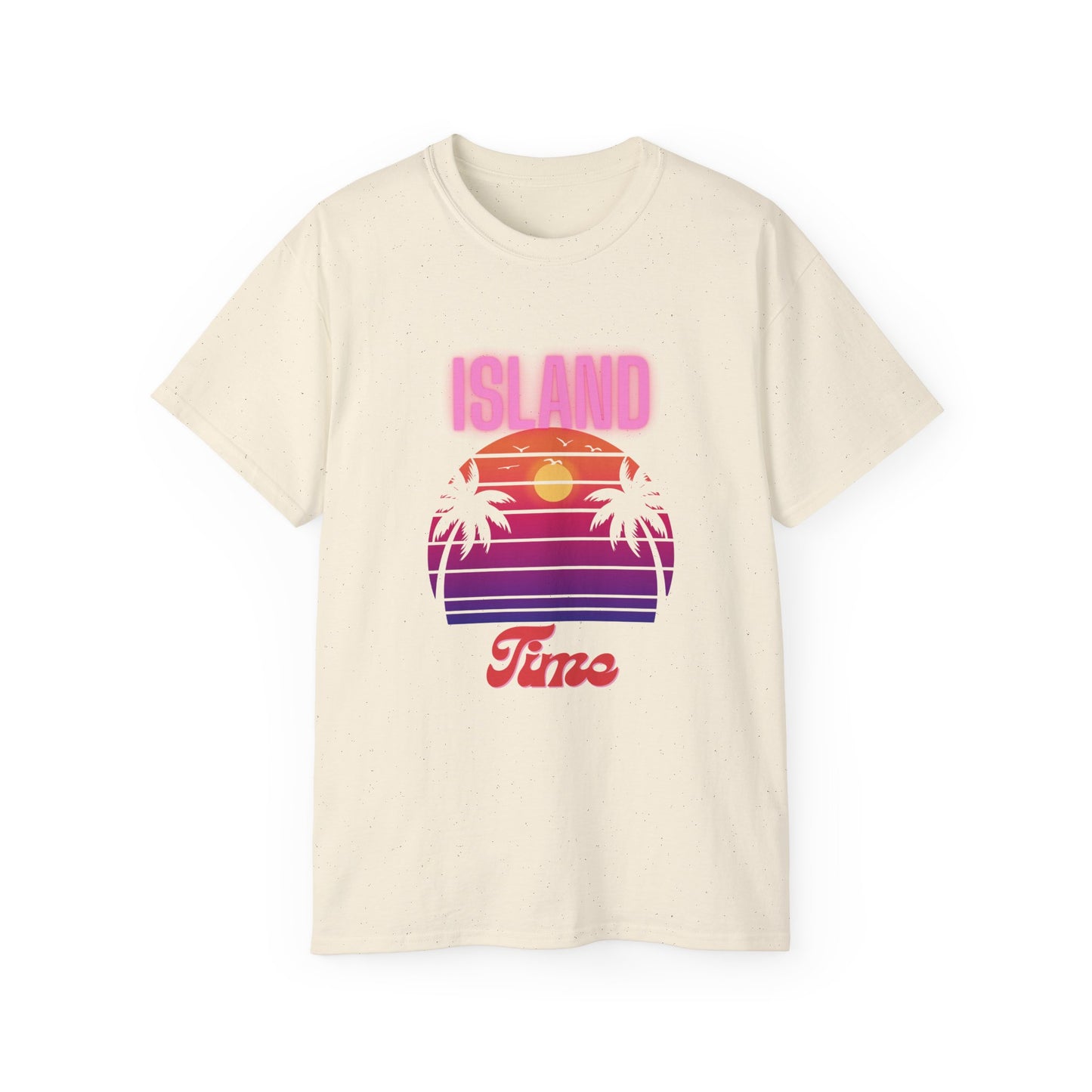 Island Time Men's T-shirt, beach tees, ocean style t-shirt, everyday apparel