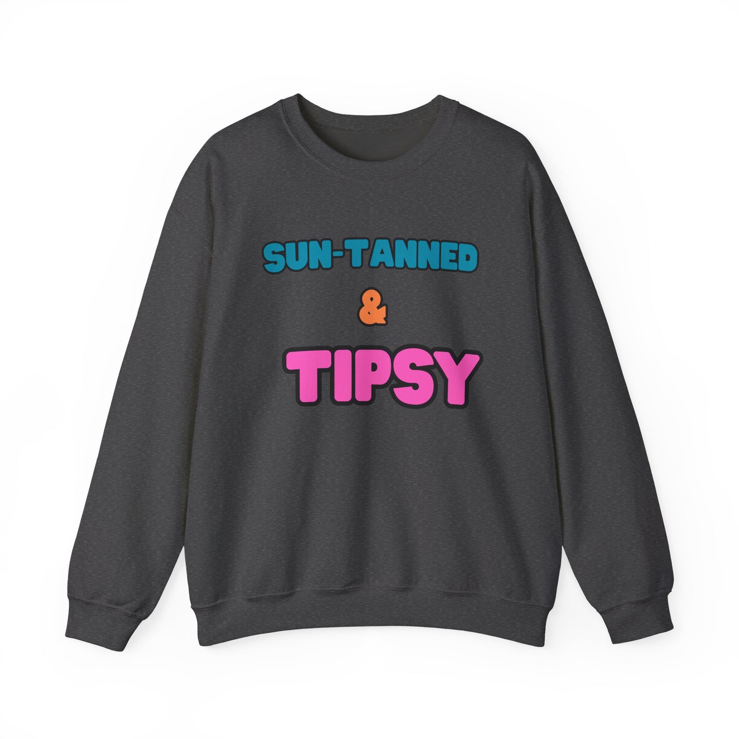 Sun-Tanned & Tipsy Sweatshirt - Summer Vibes, Unisex Pullover, Gift for Friends, Beachwear, Casual Style, Party Ready