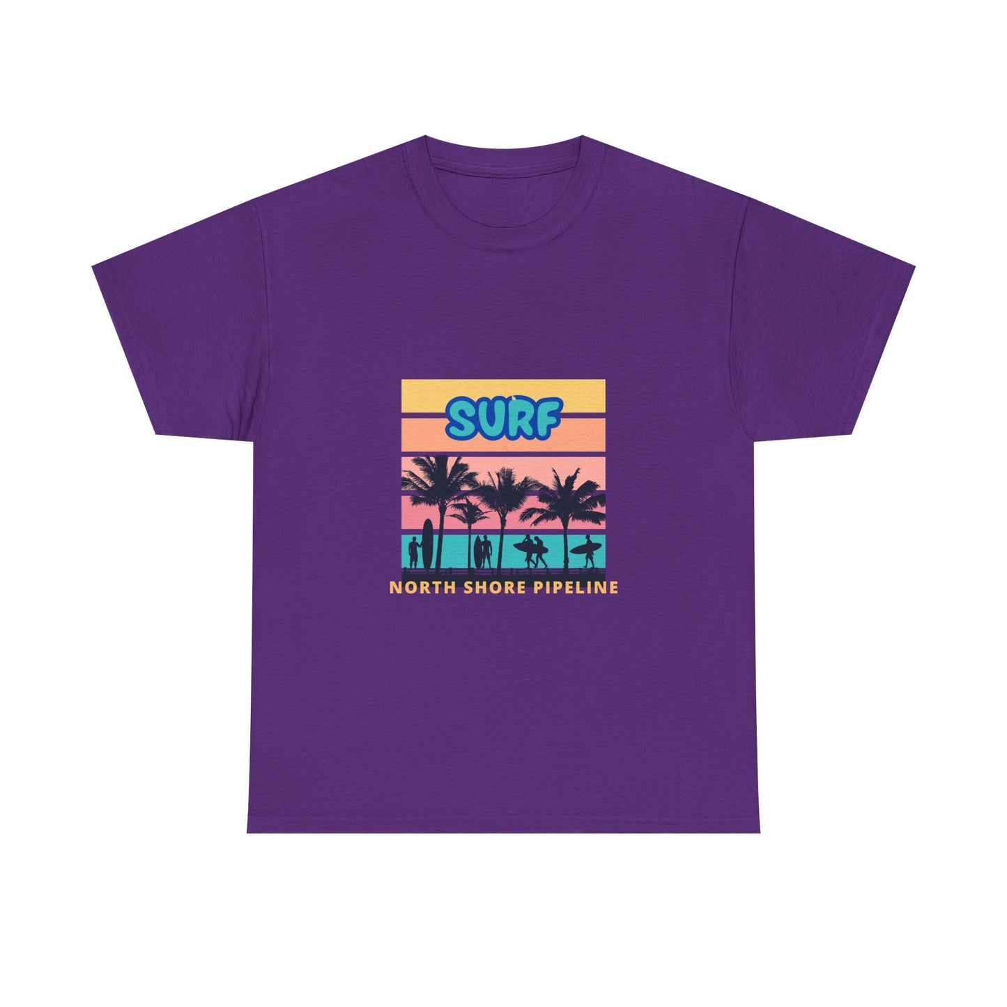 Surf North Shore Tee | Unisex Cotton Shirt, Beachwear, Summer Vibe, Gift for Surfers, Travel T-Shirt, Casual Style