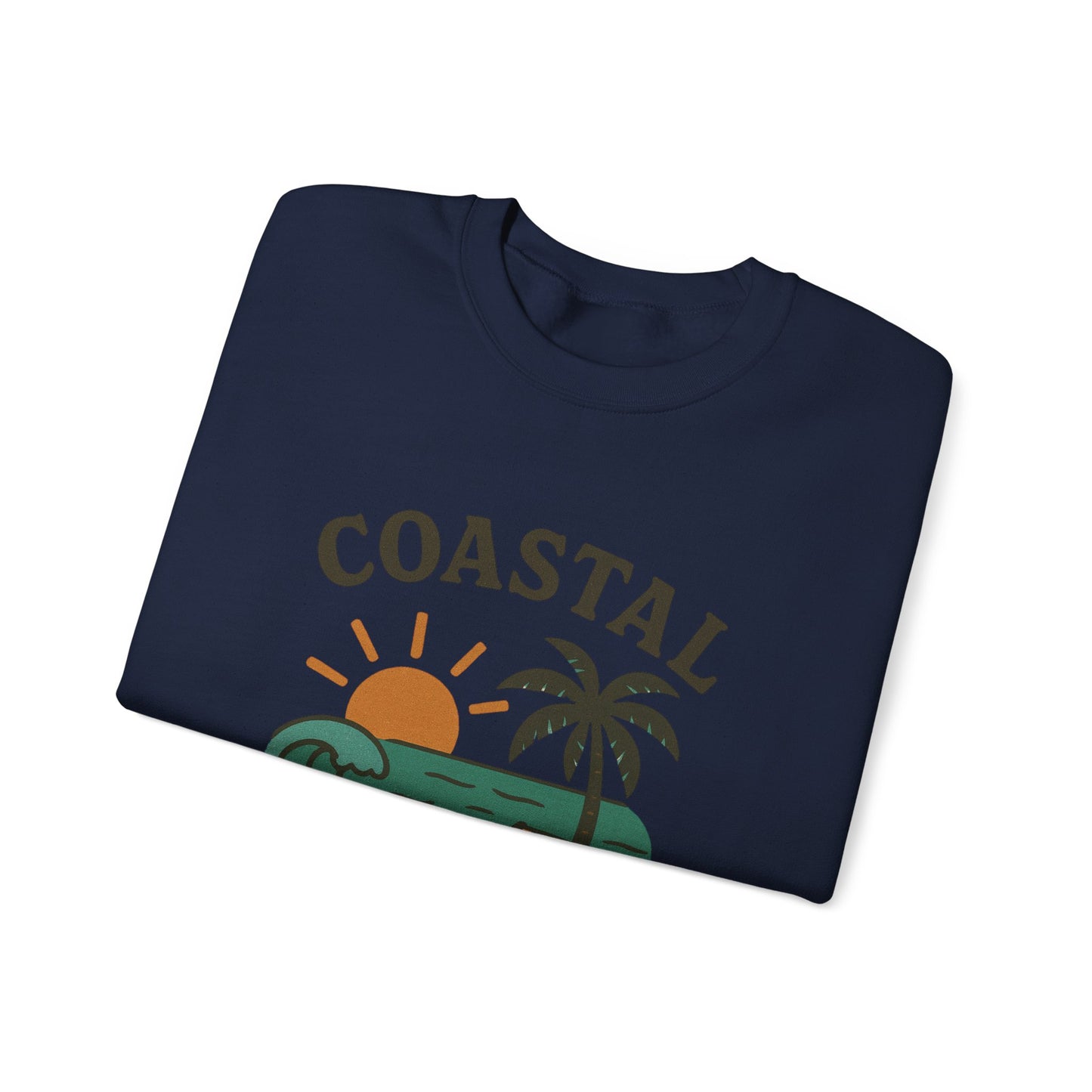 Coastal Chill Crewneck Sweatshirt - Perfect for Beach Lovers, Summer Vibes, Relaxation, Gifts, Outdoor Adventures