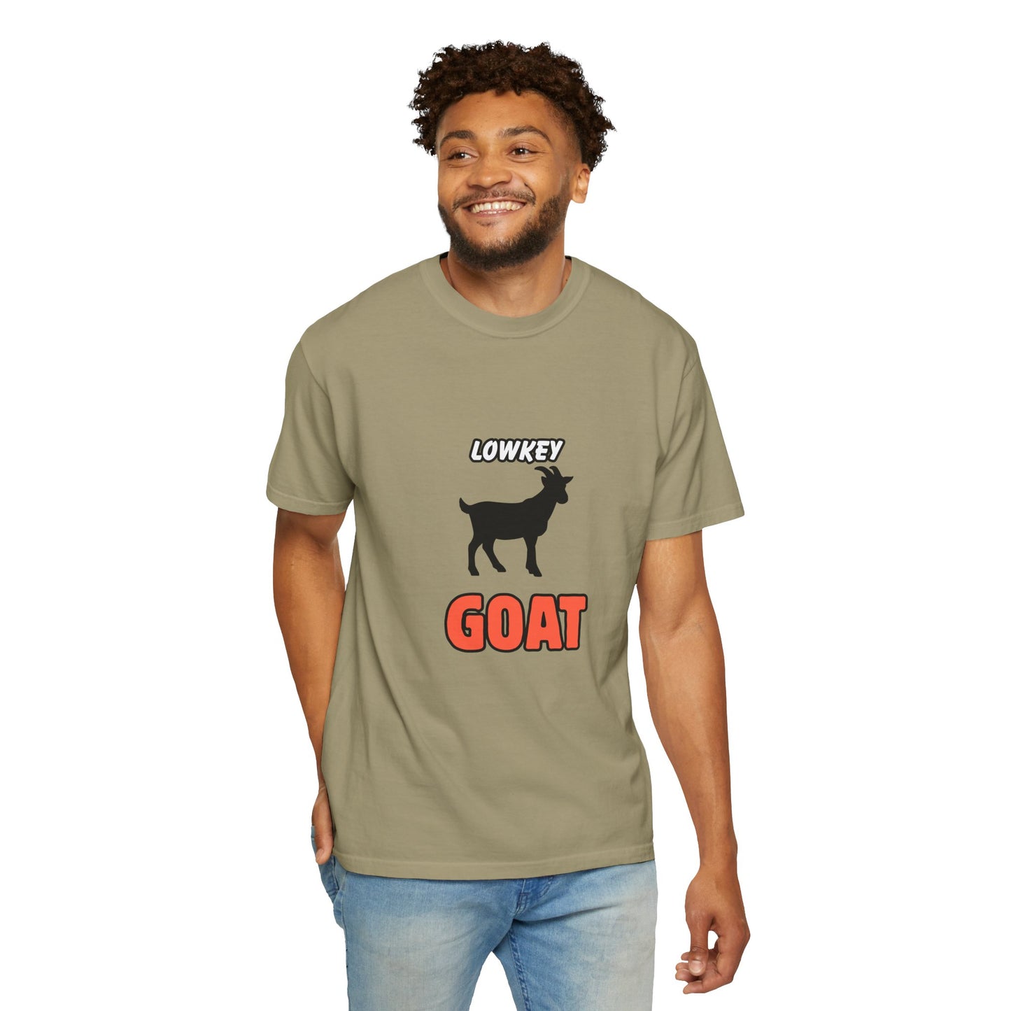 GOAT Unisex Garment-Dyed T-Shirt, Funny Tee for Animal Lovers, Gifts for Friends, CasualWear, Lowkey Humor Shirt