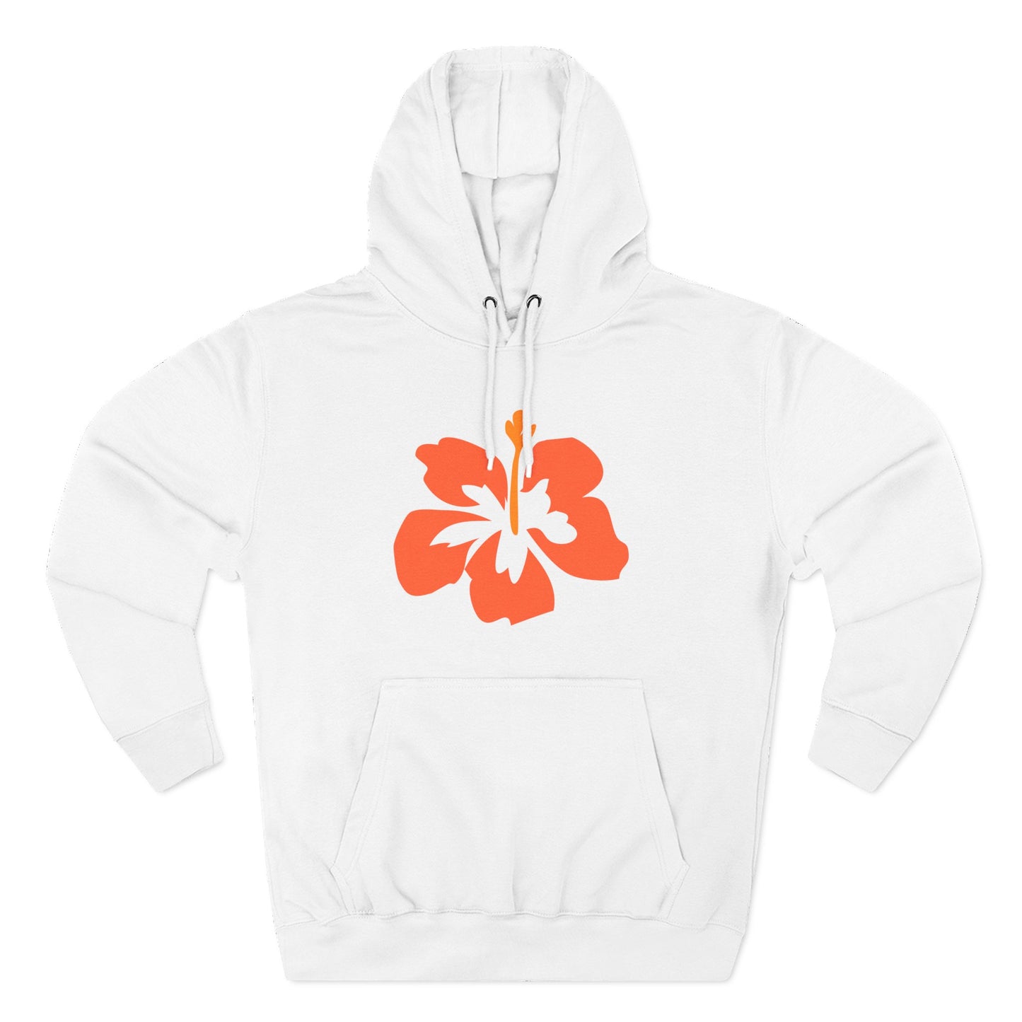 Tropical Flower Fleece Hoodie | Cozy Pullover for Beach Days, Casual Outings, Gift for Her, Summer Fashion, Spring Break Style