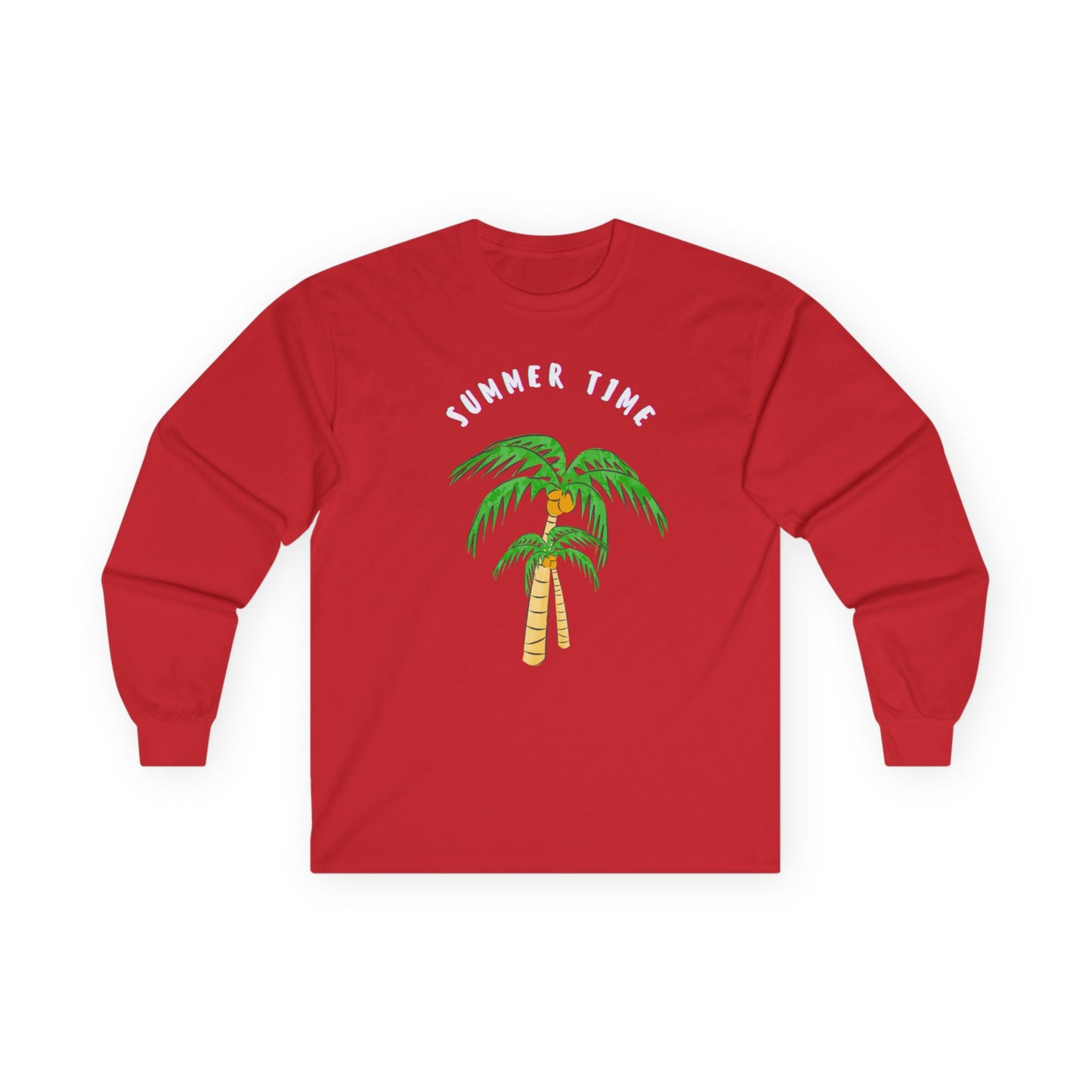 Summer Vibes Long Sleeve Tee, Perfect for Beach Days, Casual Wear, Summer Parties, Vacation Outfits, Tropical Gift