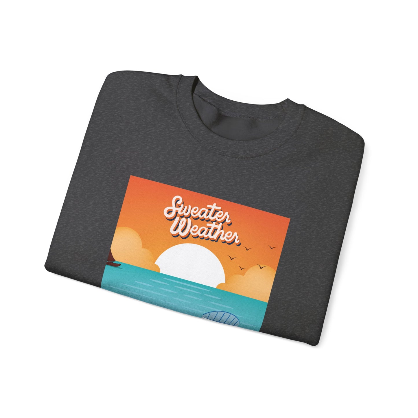 Cozy Beach Vibes Crewneck Sweatshirt - Perfect for Autumn Outings, Sweatshirt Weather, Unisex Gift, Warm Layering