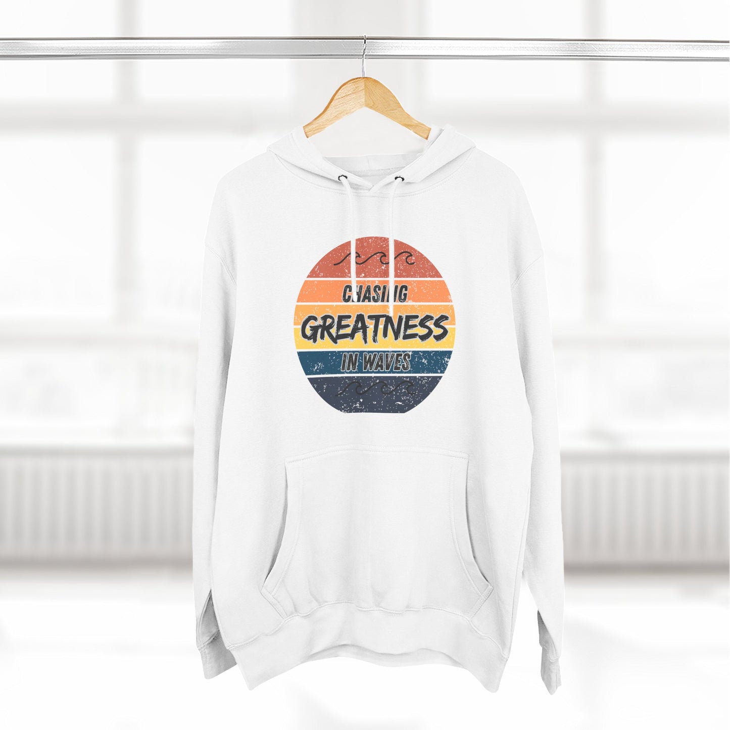 Chasing Greatness Fleece Hoodie | Inspirational Sweater for Motivation | Gifts for Athletes, Fitness Lovers, Cozy Casual Wear