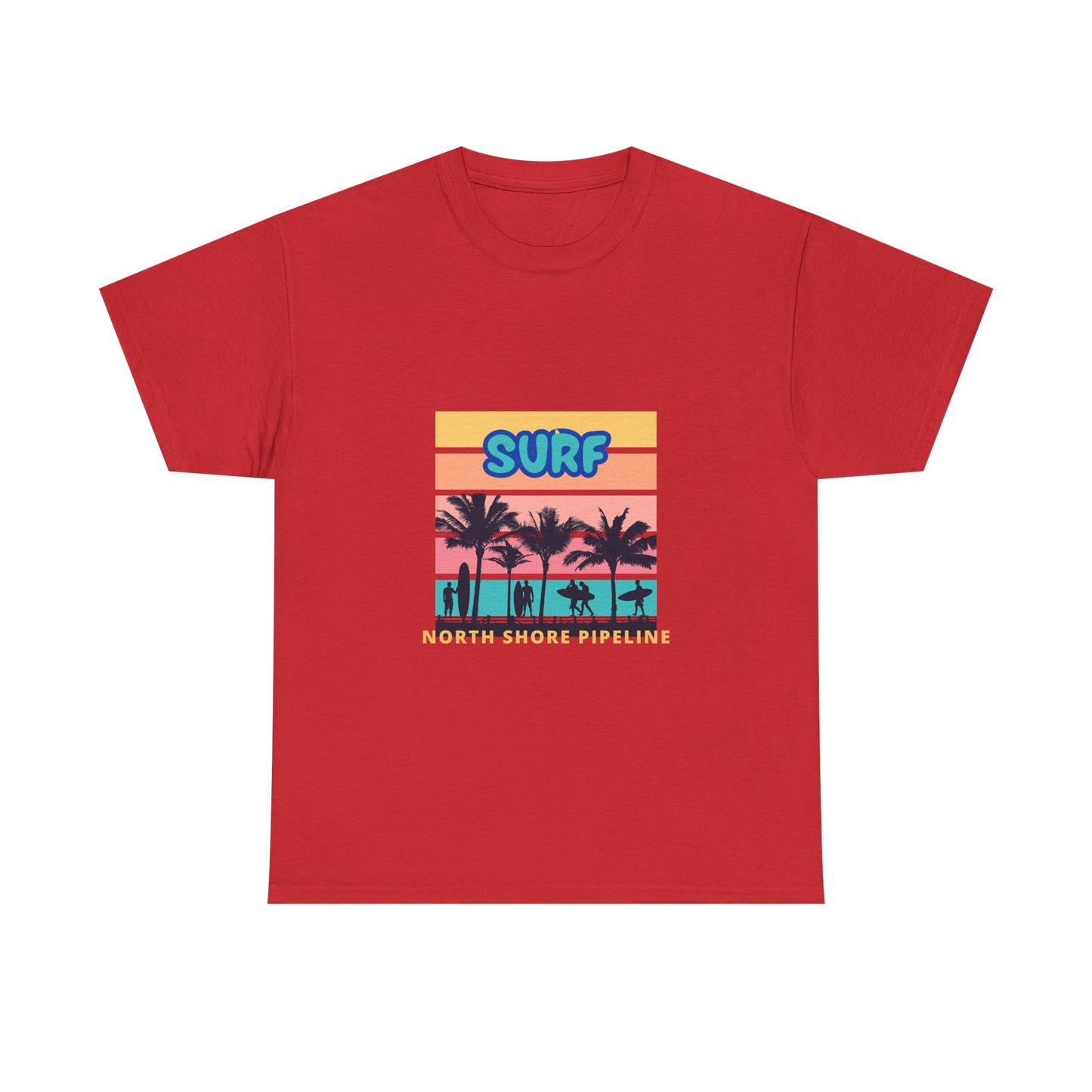 Surf North Shore Tee | Unisex Cotton Shirt, Beachwear, Summer Vibe, Gift for Surfers, Travel T-Shirt, Casual Style